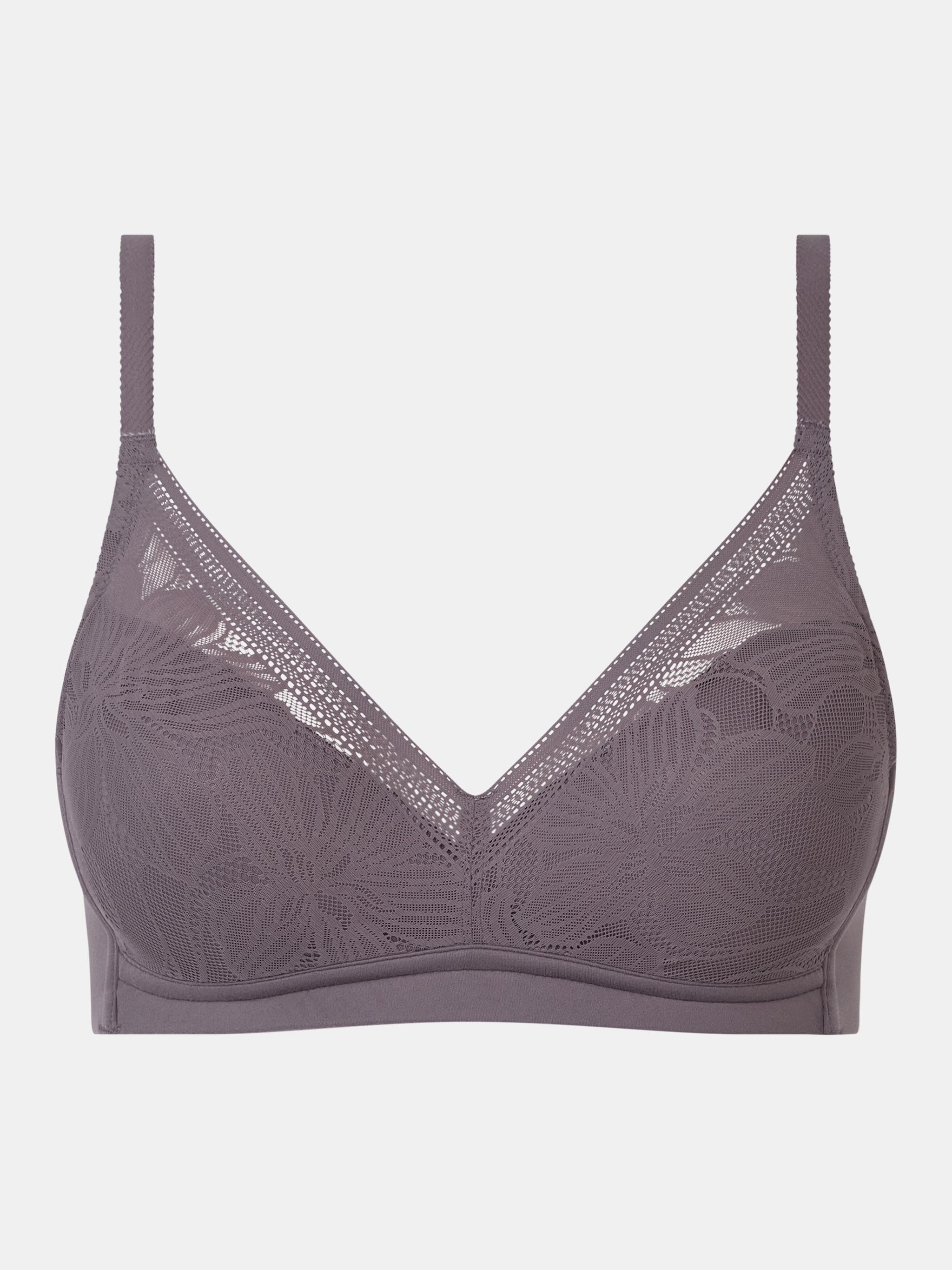 Spacer lace wireless bra for support CHANTELLE Brown