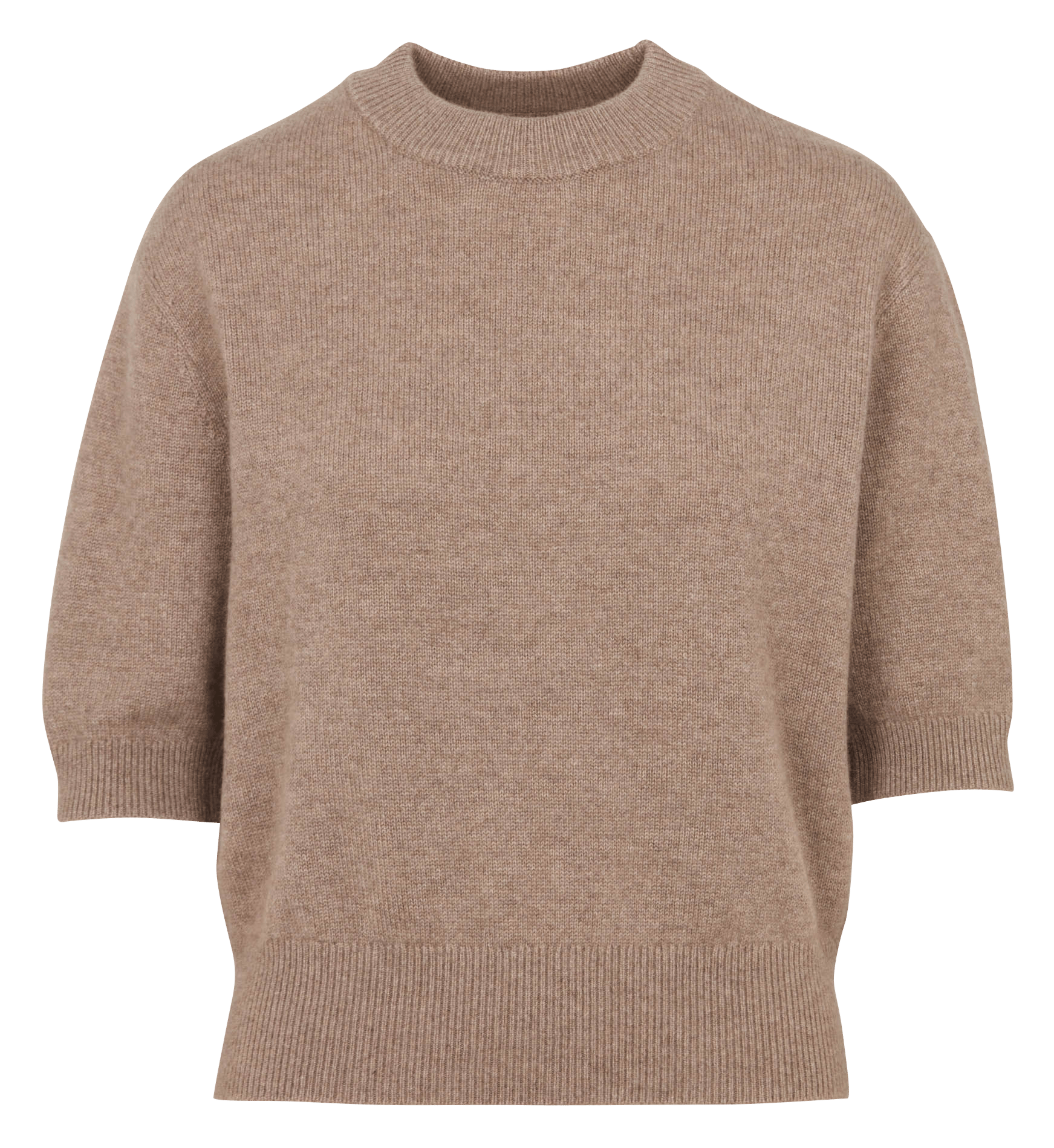 Straight cashmere sweater with round neck HIRCUS Beige