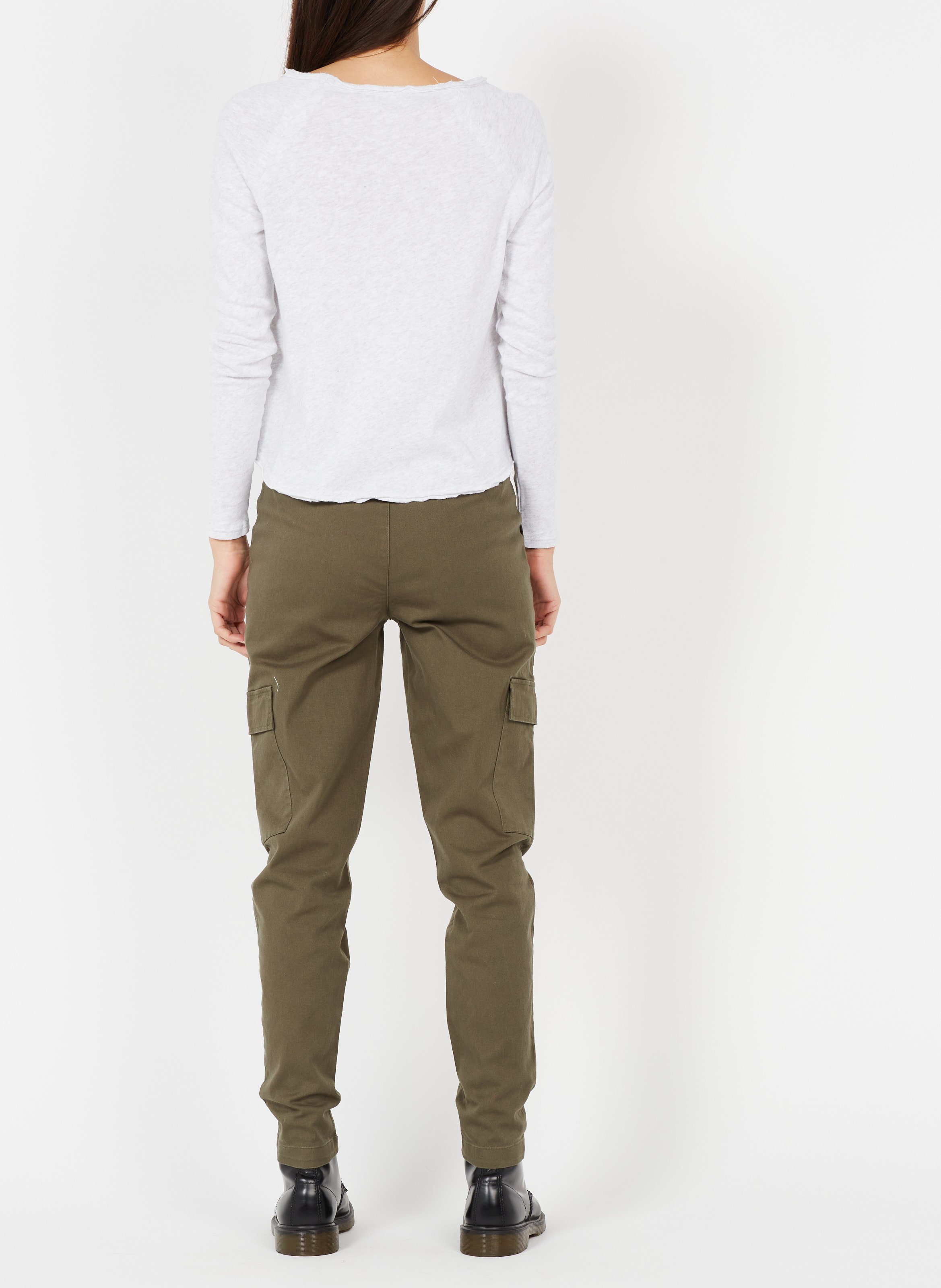 Tee-shirt à col bateau en coton AMERICAN VINTAGE Gris