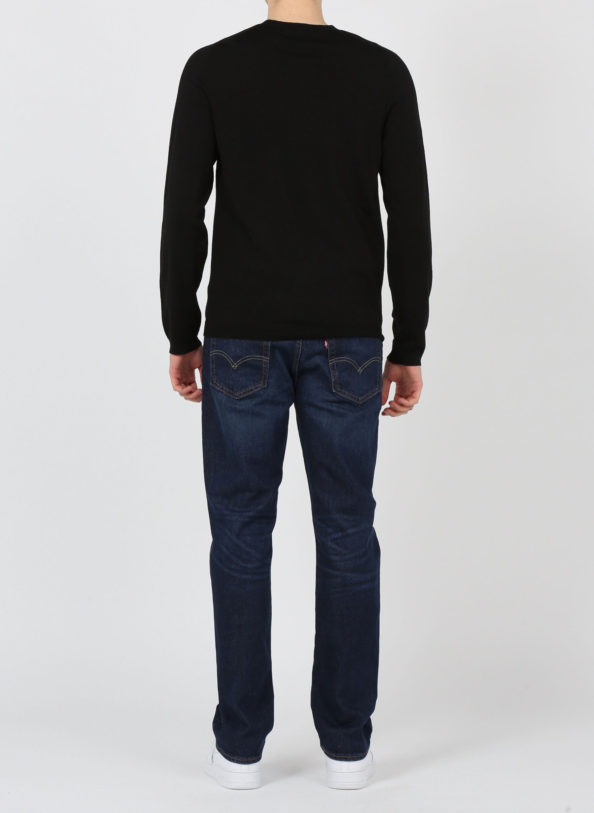 Rundhalspullover aus Wolle, Regular Fit AU PRINTEMPS PARIS Schwarz