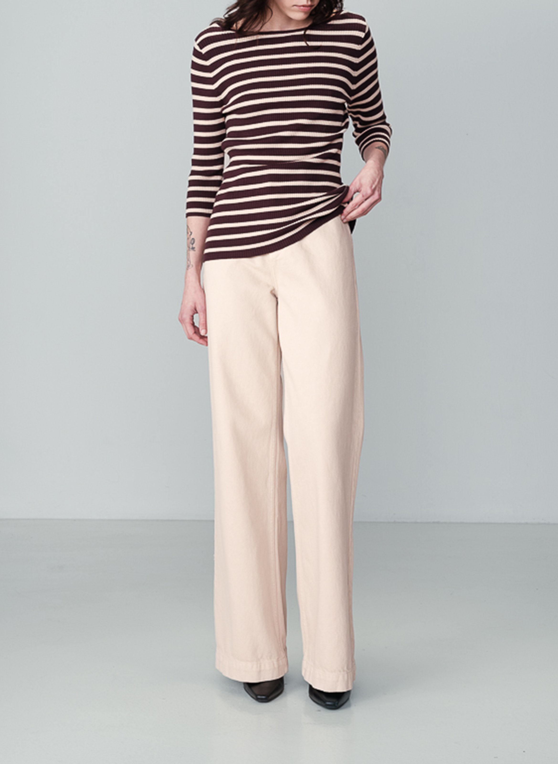 Pull col V  GRACE ET MILA Rouge