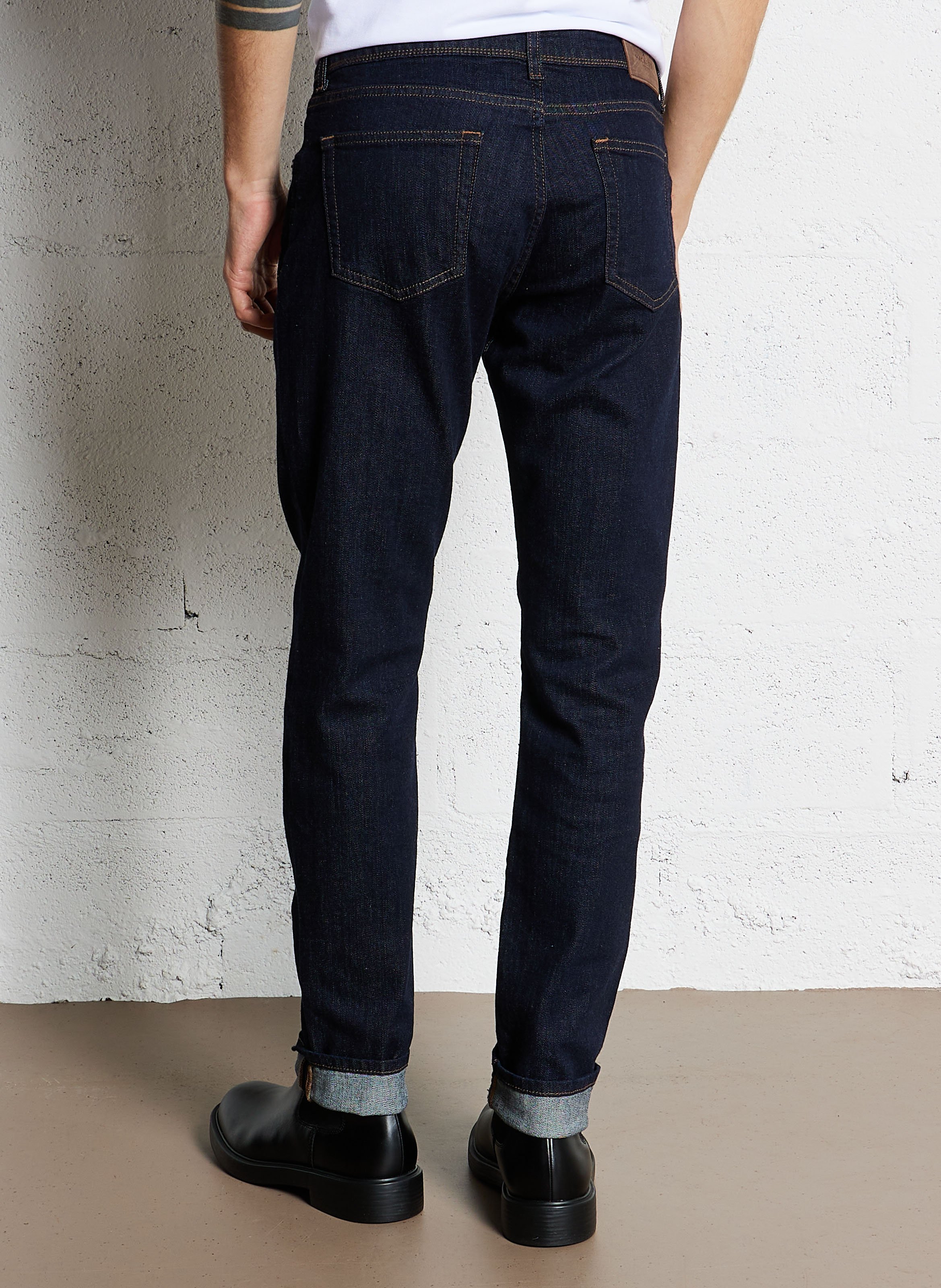 Cotton-blend straight jeans HACKETT Blue
