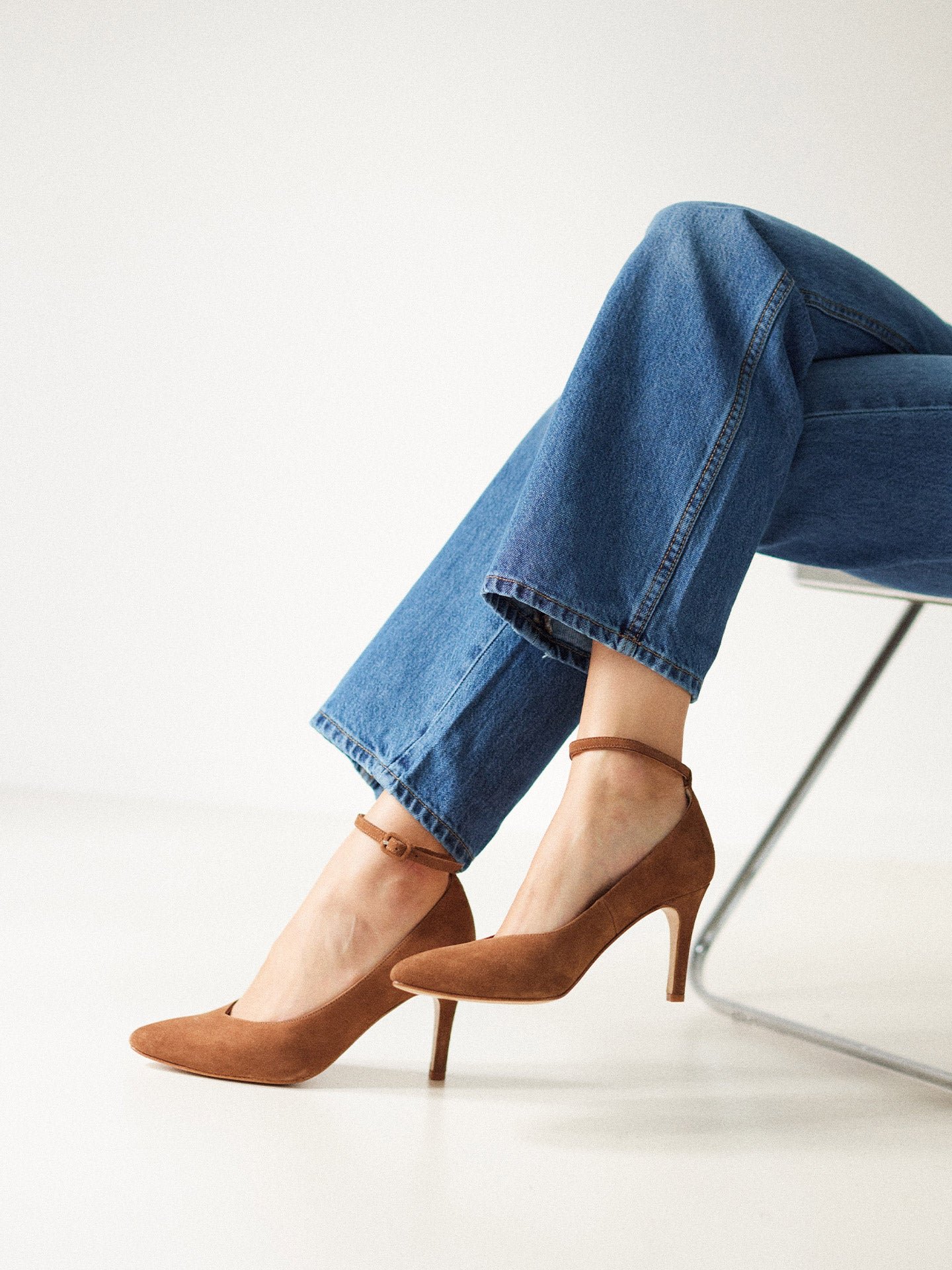 Suede high heels EMZI PARIS Brown