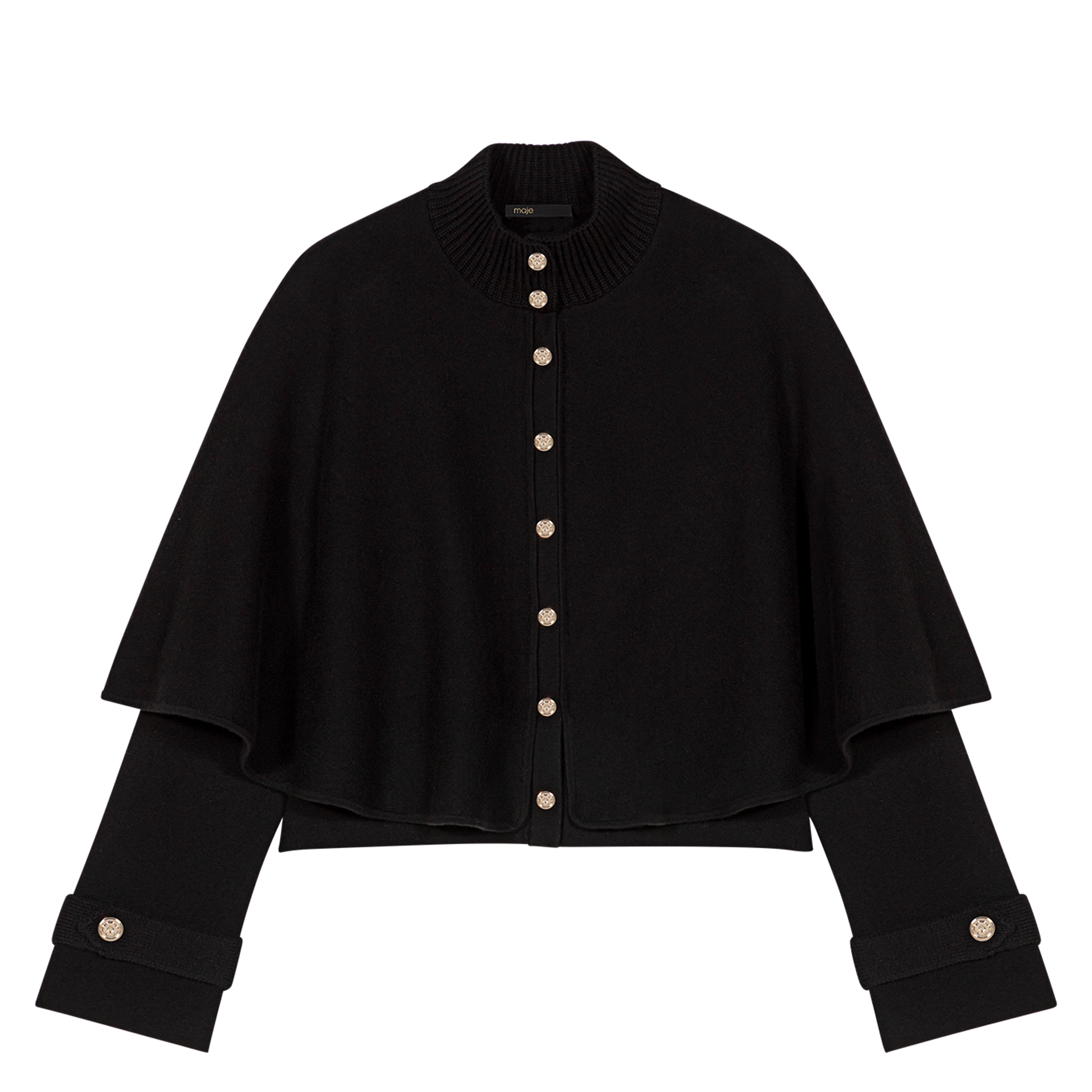 Ruime coltrui vest MAJE Zwart