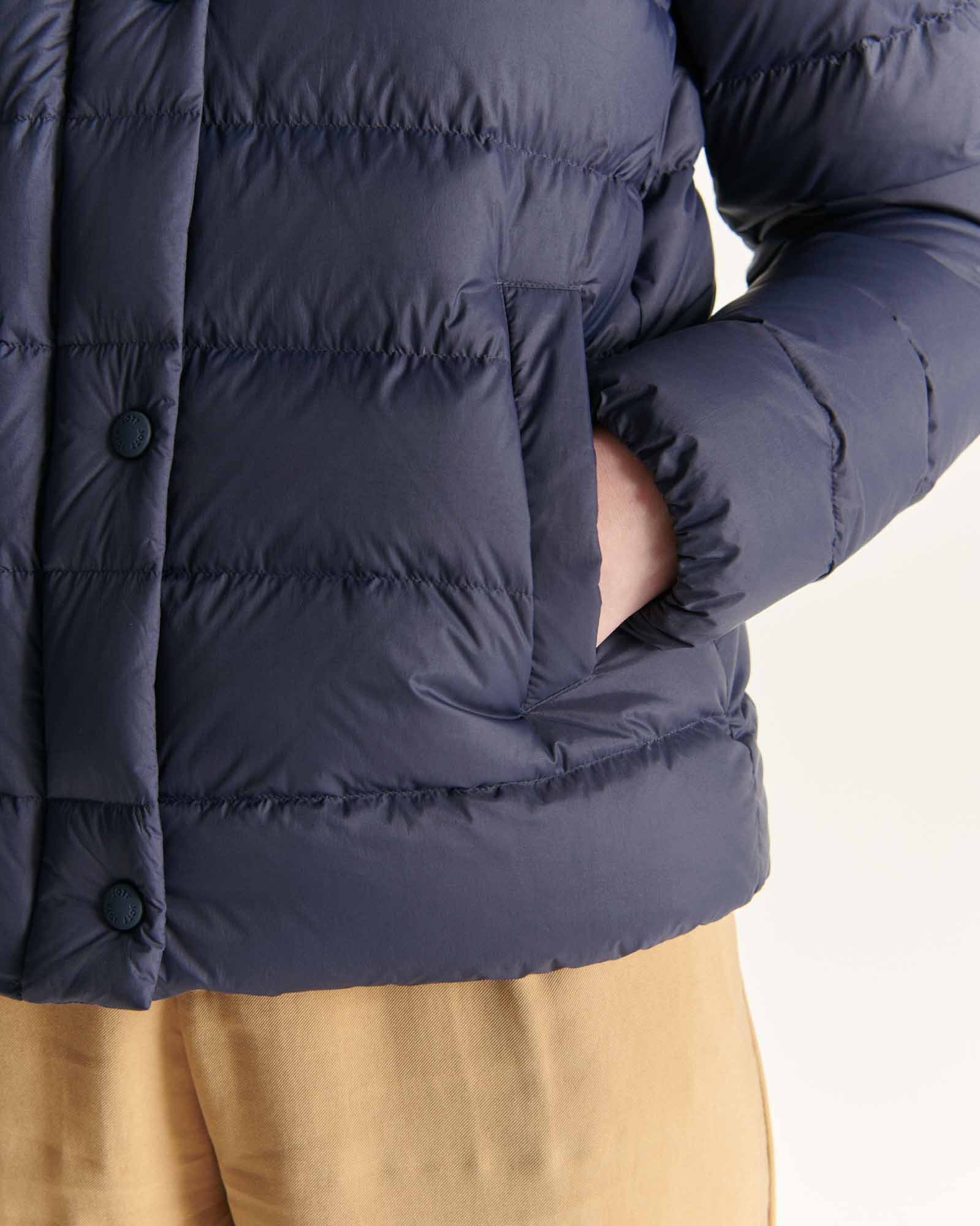 Straight hooded puffer jacket Jane JOTT Blue