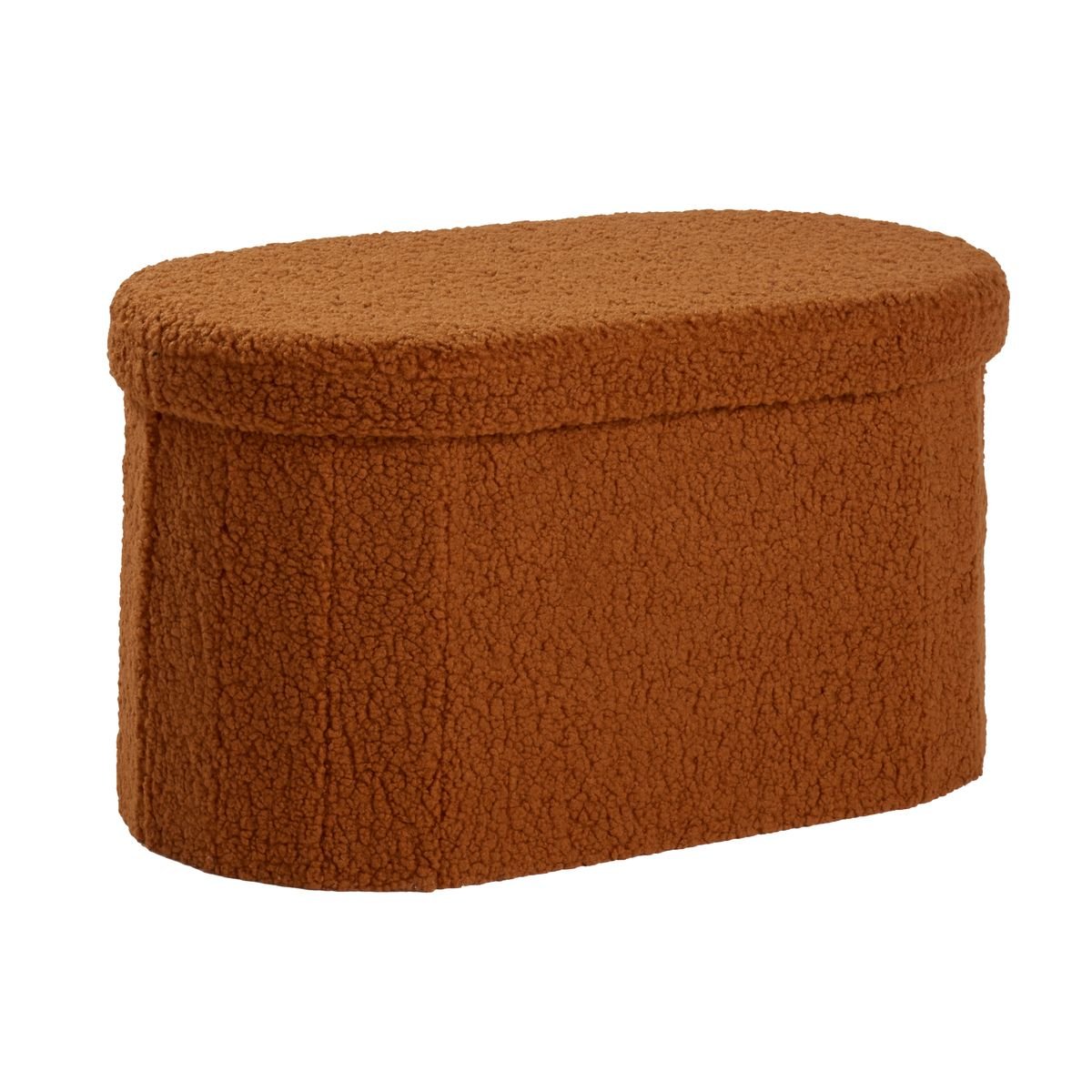 Oval storage bench FACTORY Brown