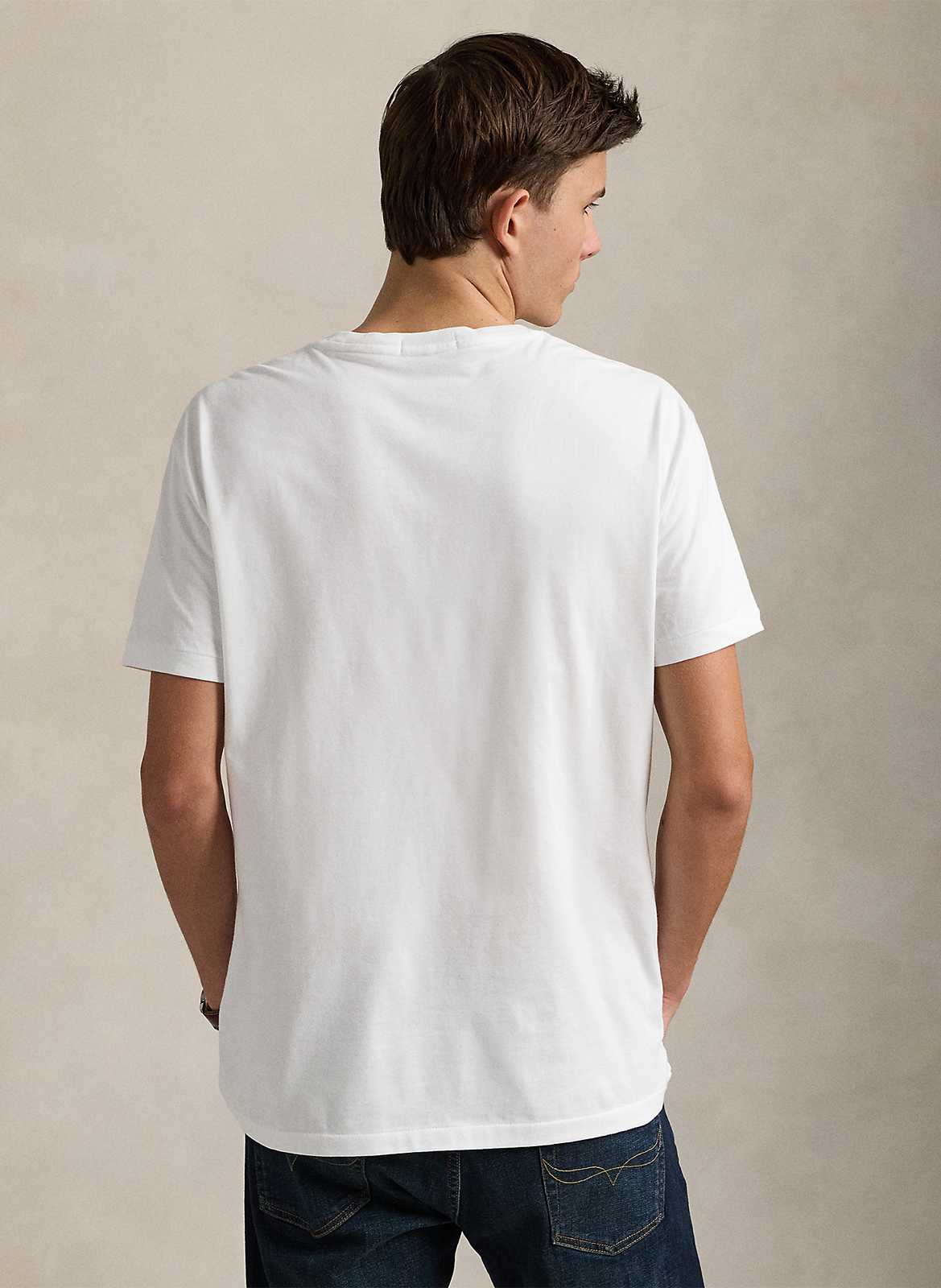 Tee-shirt col rond en coton POLO RALPH LAUREN Blanc