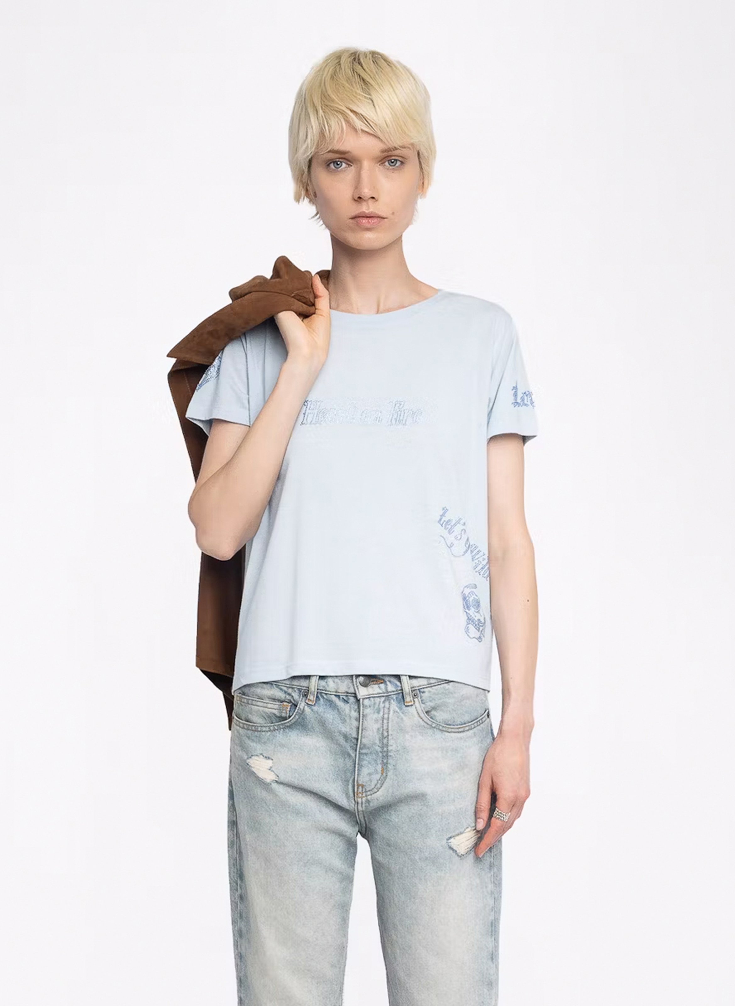 Round-neck diamanté T-shirt ZADIG&VOLTAIRE