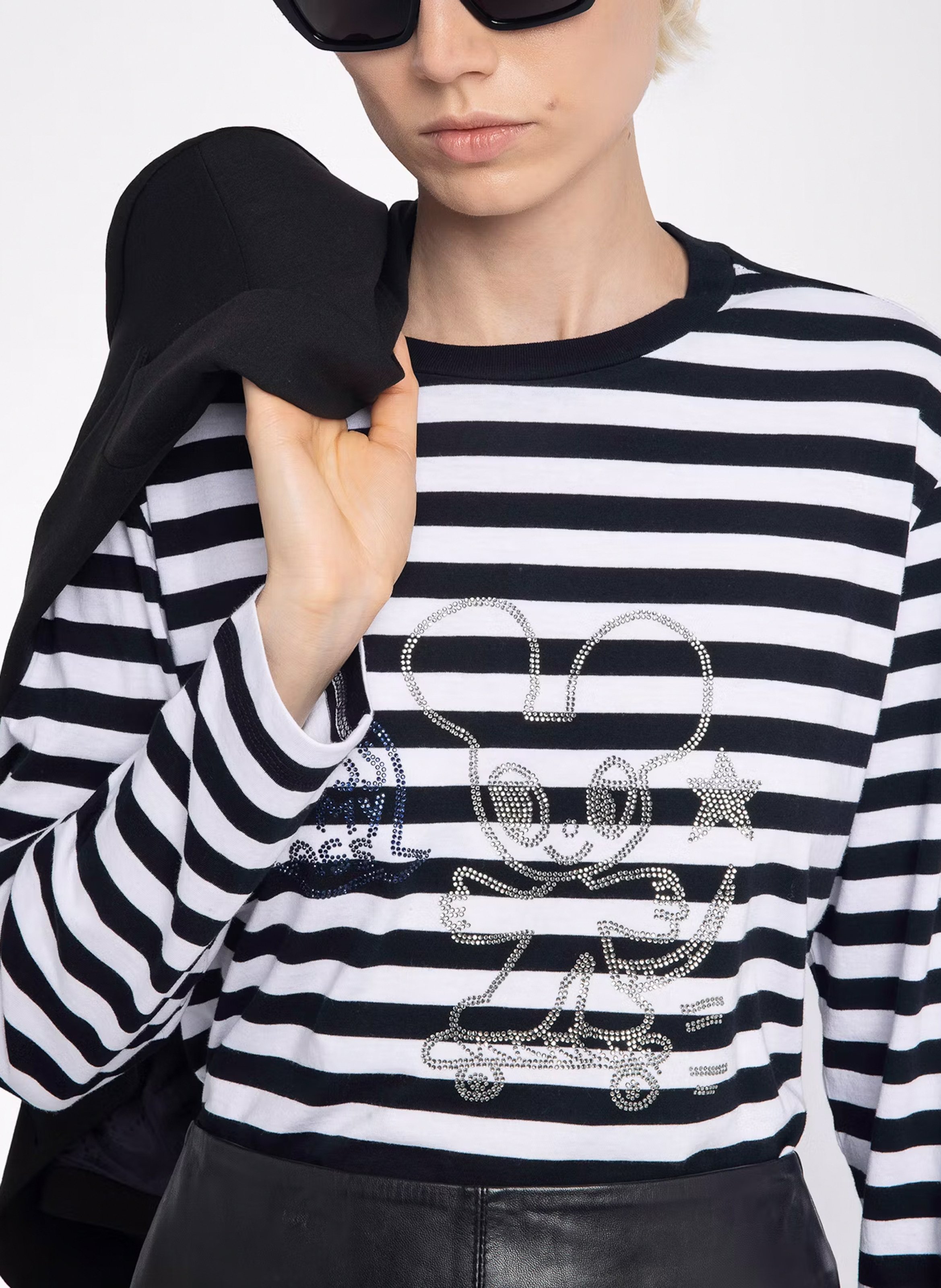 Tee-shirt droit en coton ZADIG&VOLTAIRE Noir