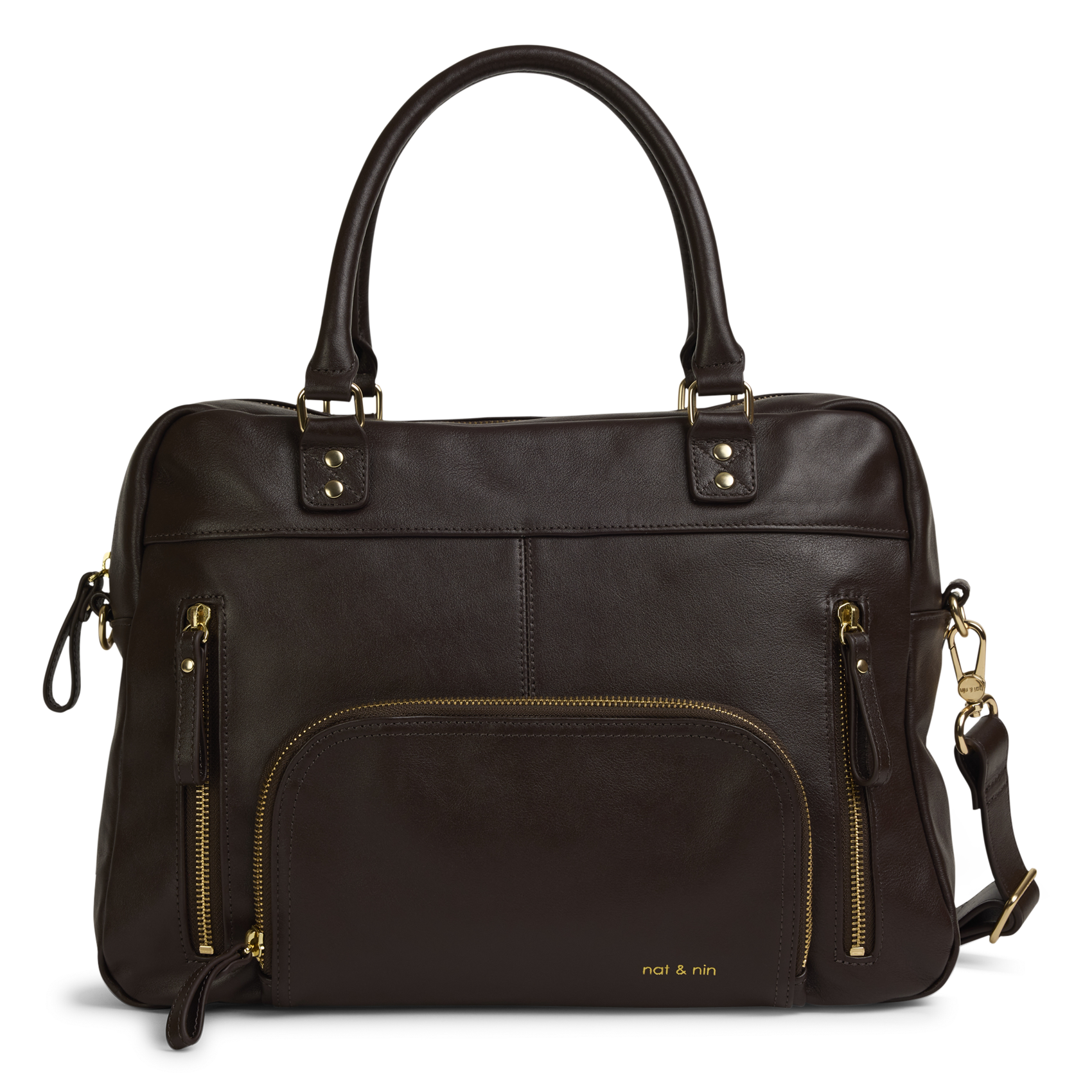 Cabas multipoches en cuir NAT & NIN