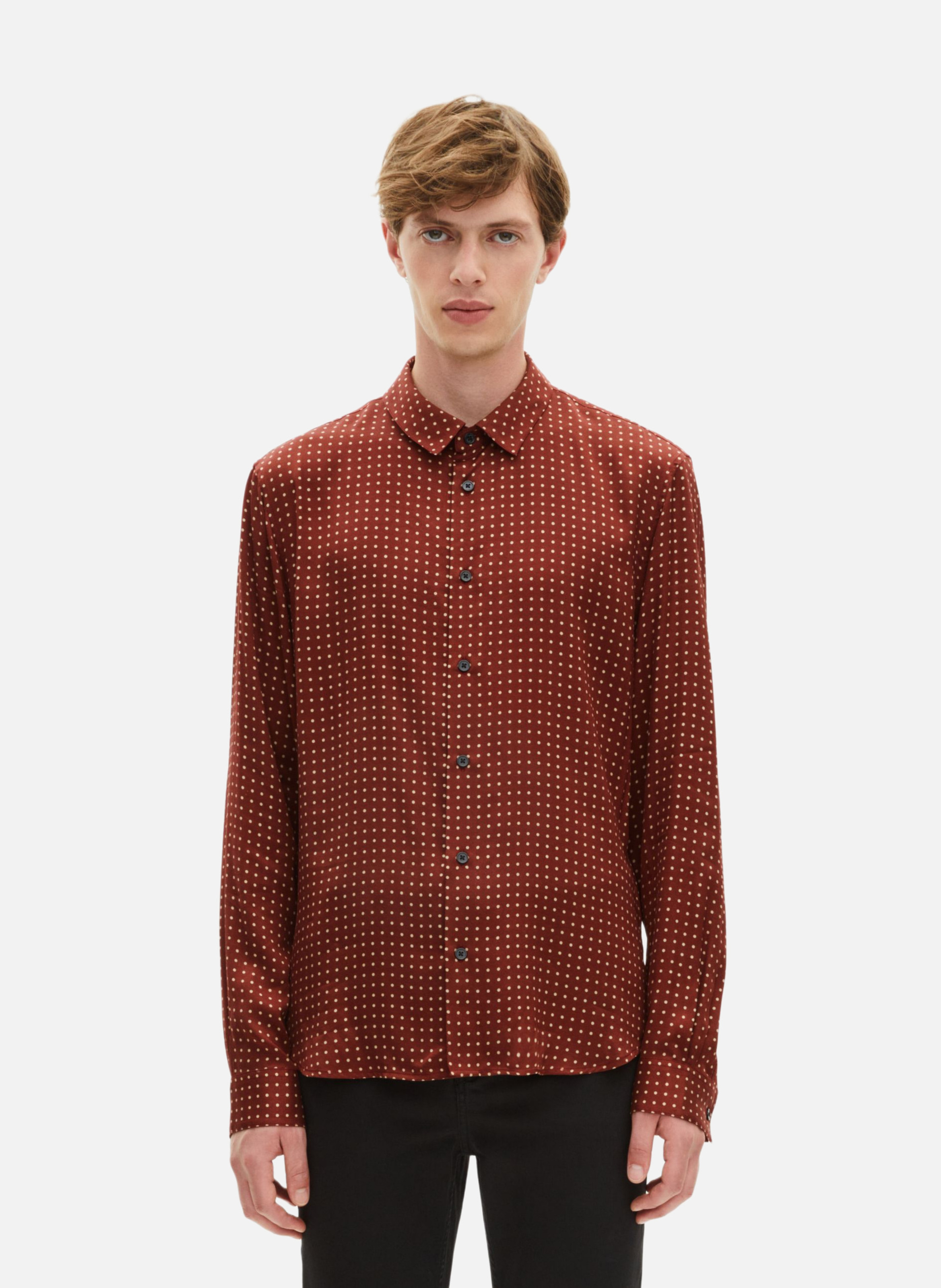 Polka dot shirt THE KOOPLES Red