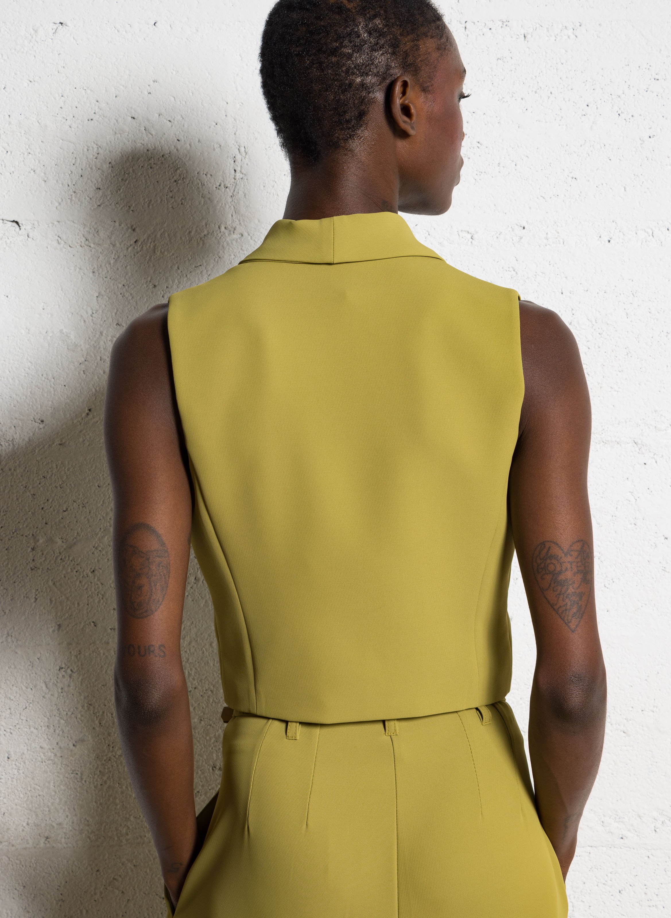 Cardigan with tailored collar IMPERIAL Yellow