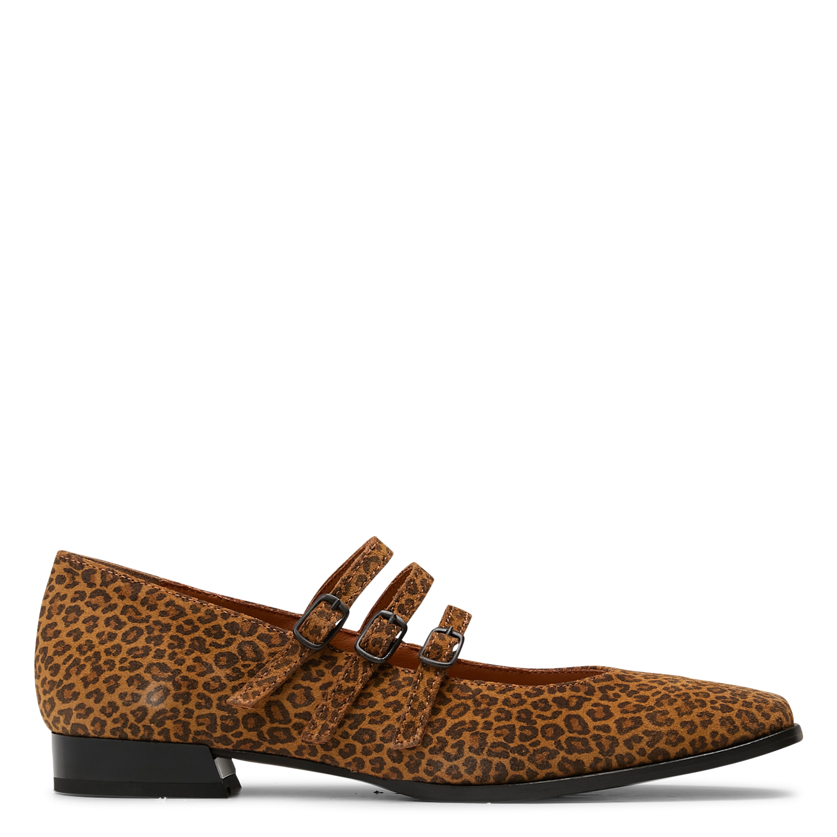 Babies plates léopard à brides en cuir LA FEE MARABOUTEE Marron