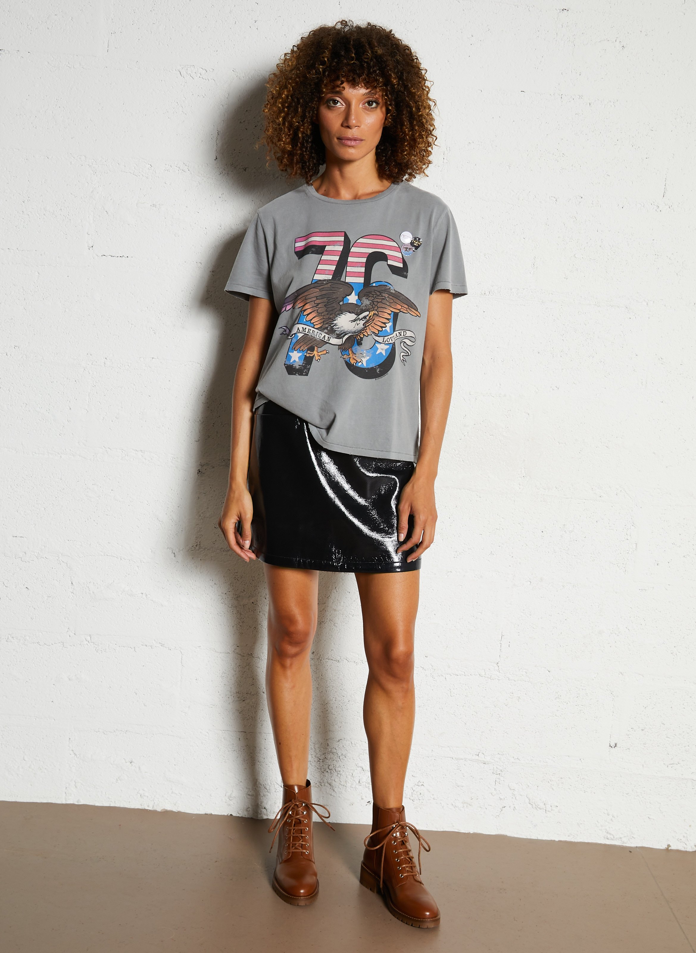 Boots à lacets unies en cuir MELLOW YELLOW Marron