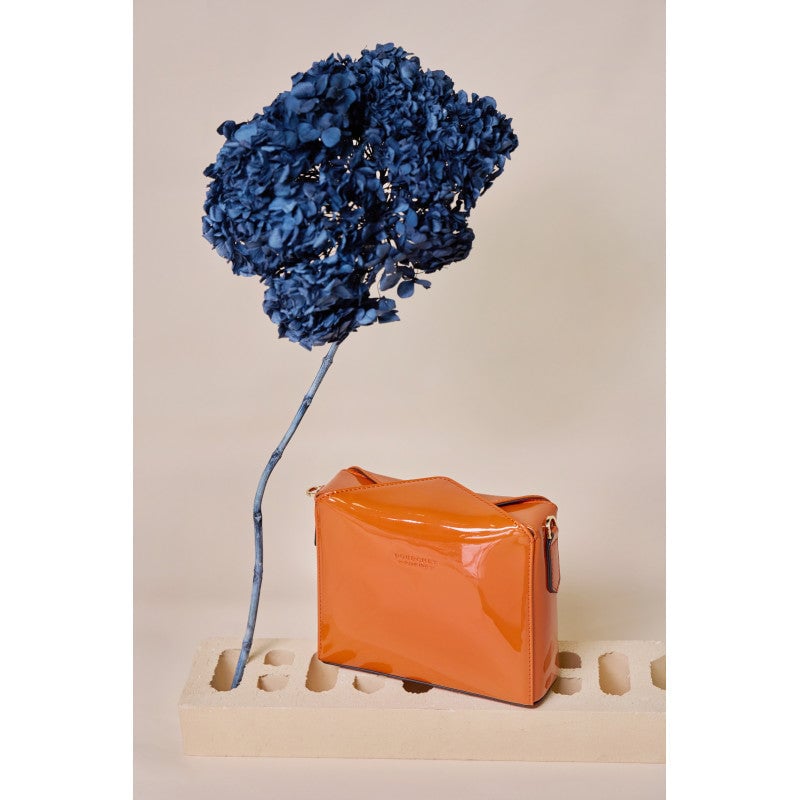 Shoulder bag - synthetic and leather POURCHET Orange