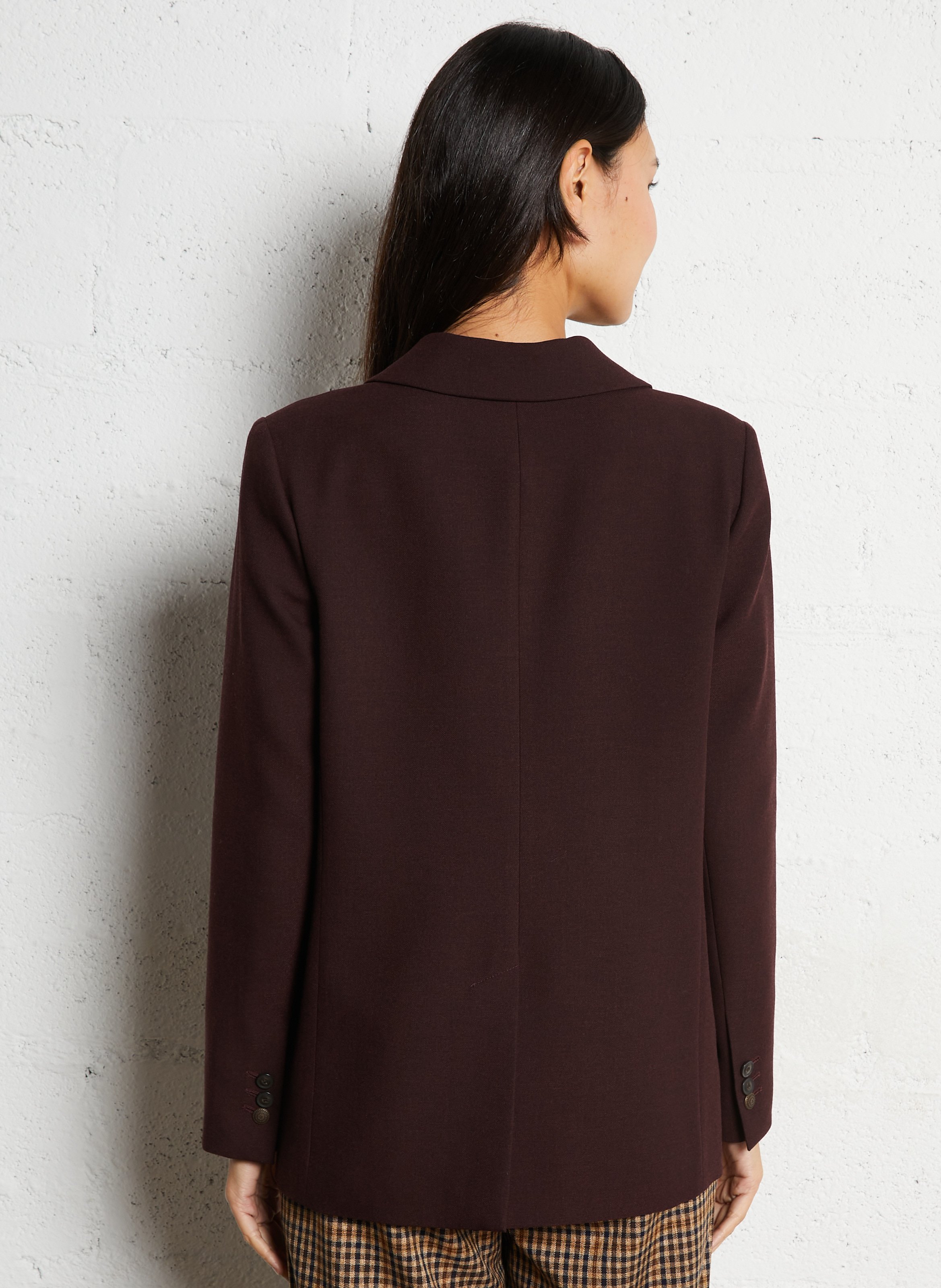 Veste tailleur droite boutonnée unie MAISON 123 Violet