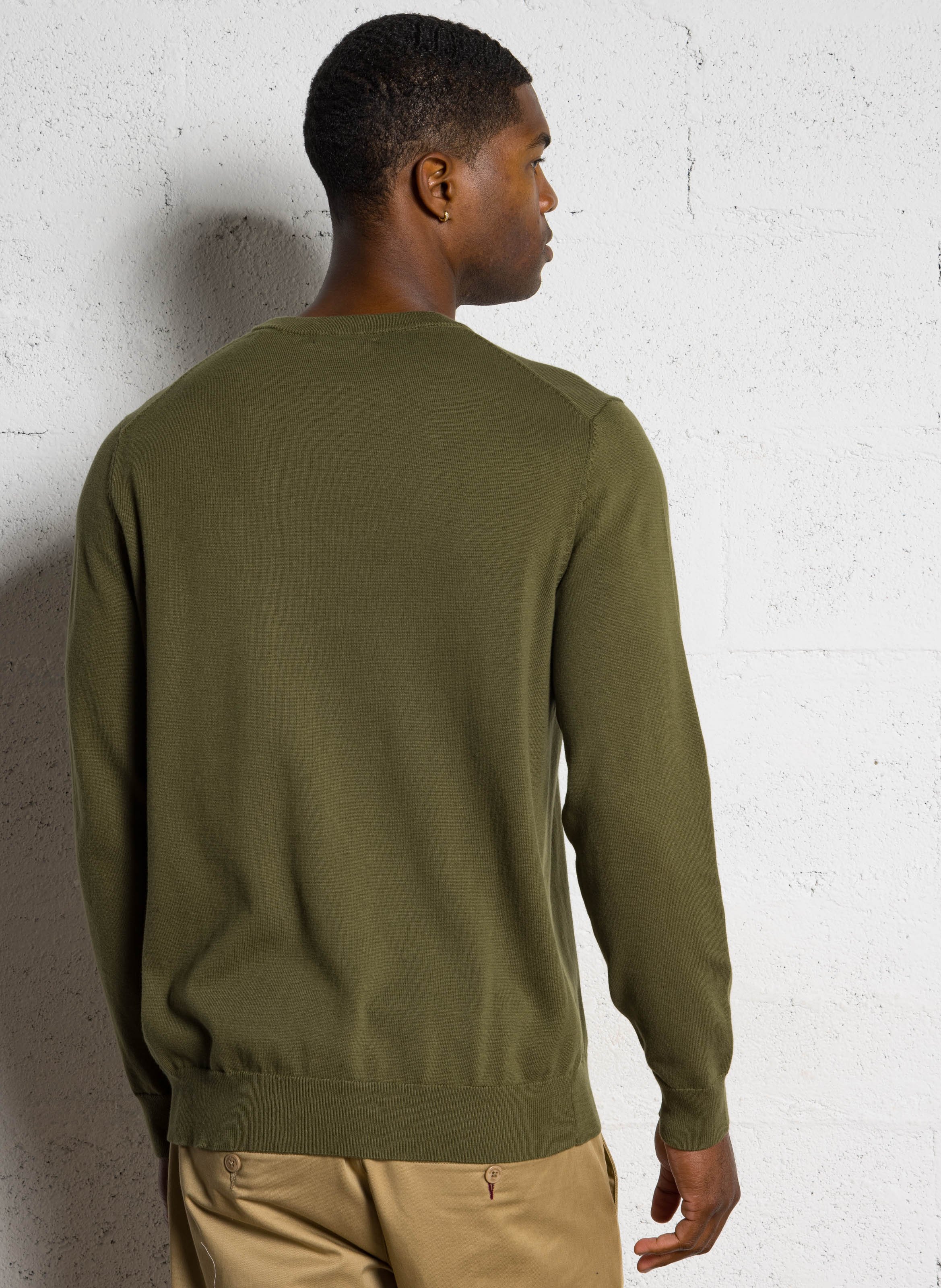 Pull droit en coton GANT Vert