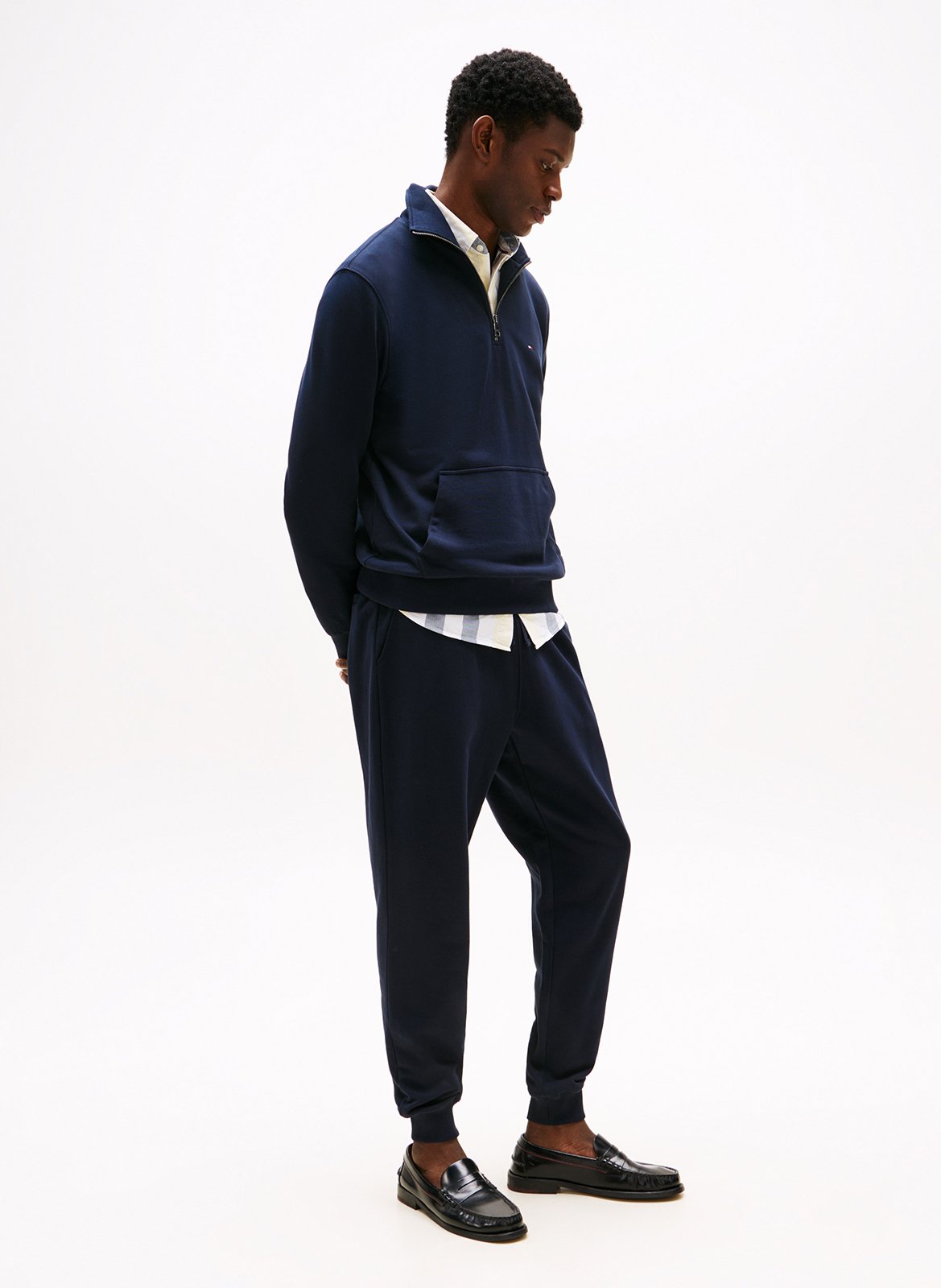 Straight cotton joggers TOMMY HILFIGER Blue