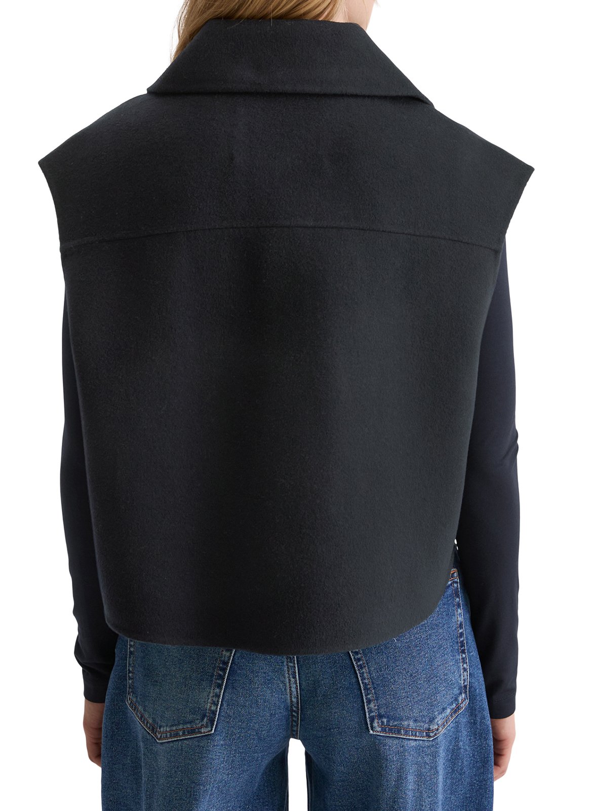 Veste droite col classique en laine mélangée MARC O&#039;POLO Bleu