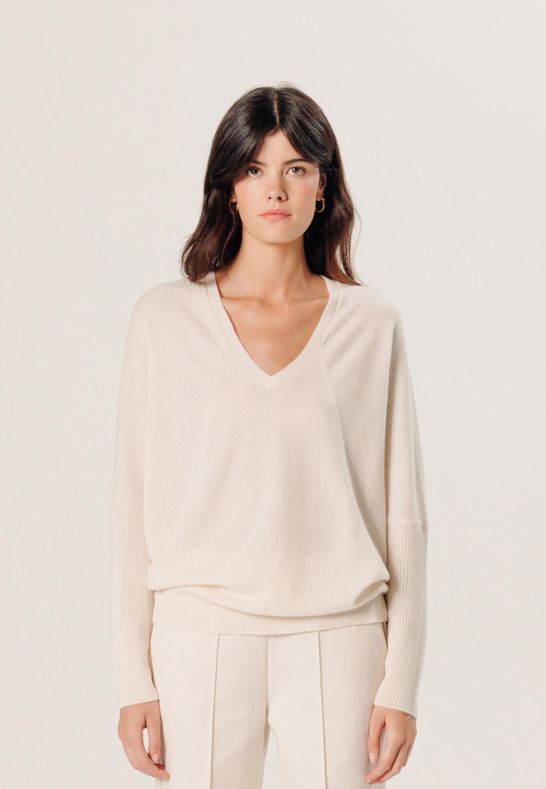 Oversized cashmere sweater RODIER White