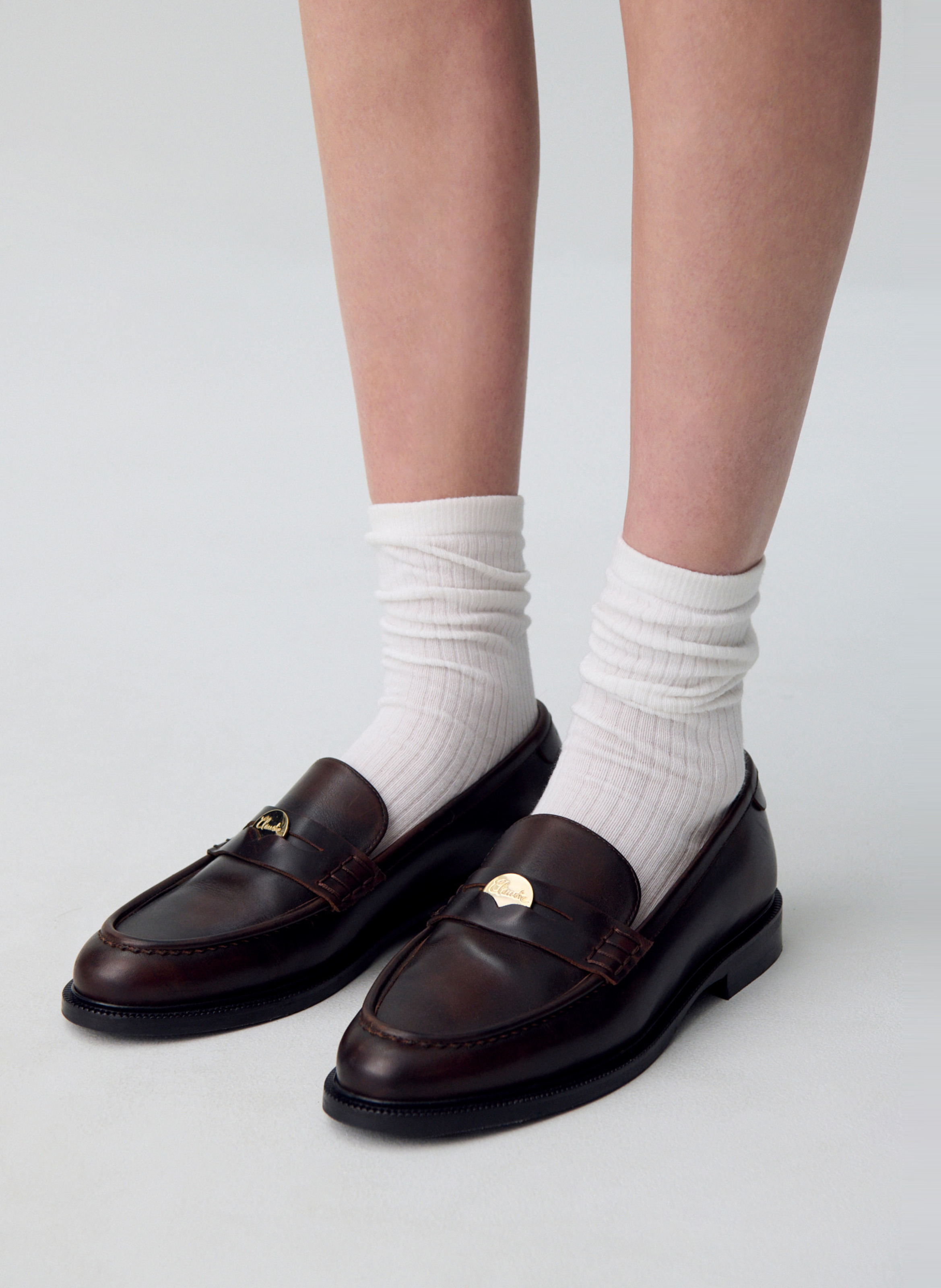 Mocassins en cuir CLAUDIE PIERLOT Marron