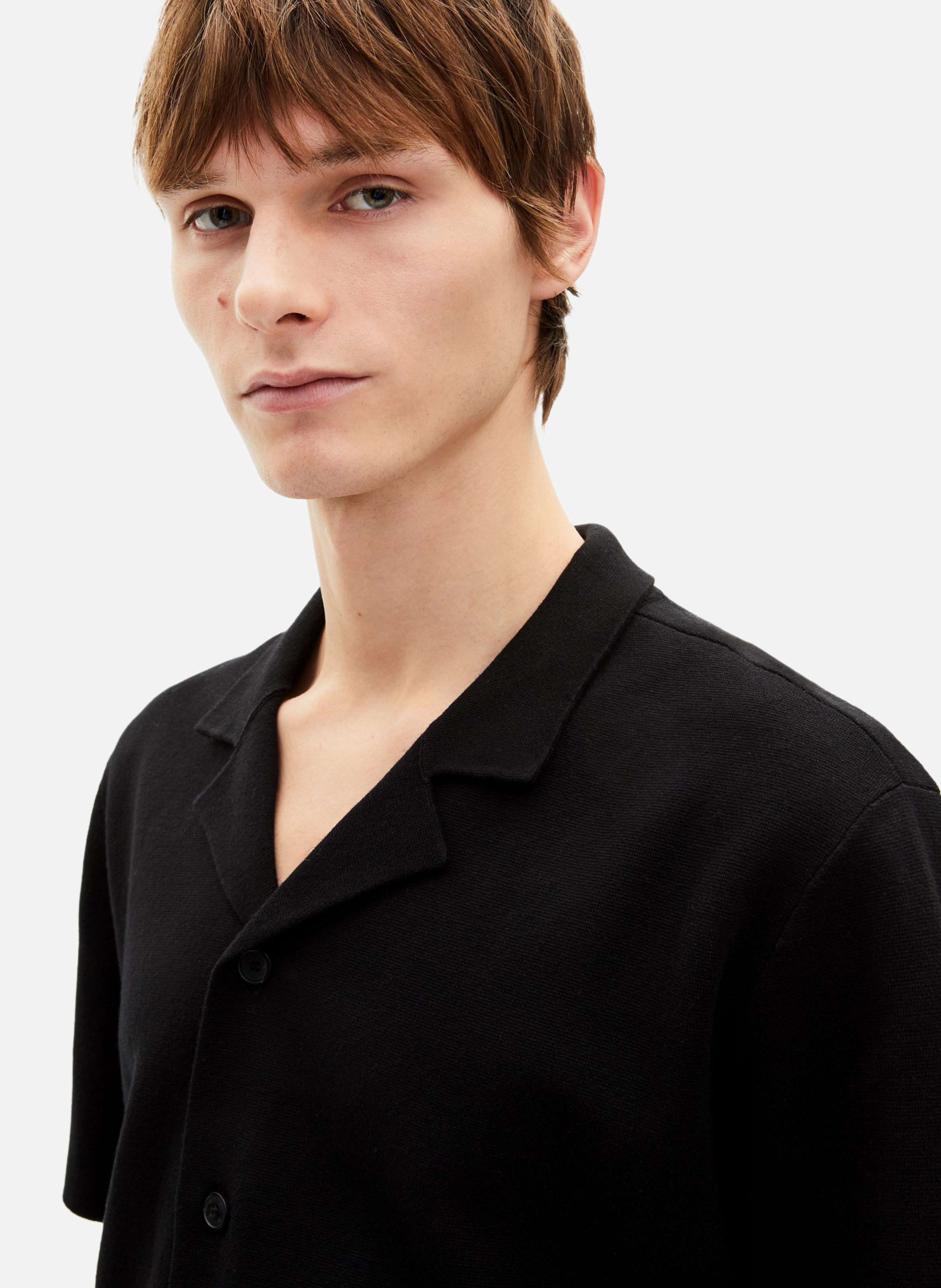 Short-sleeved knit shirt THE KOOPLES Black