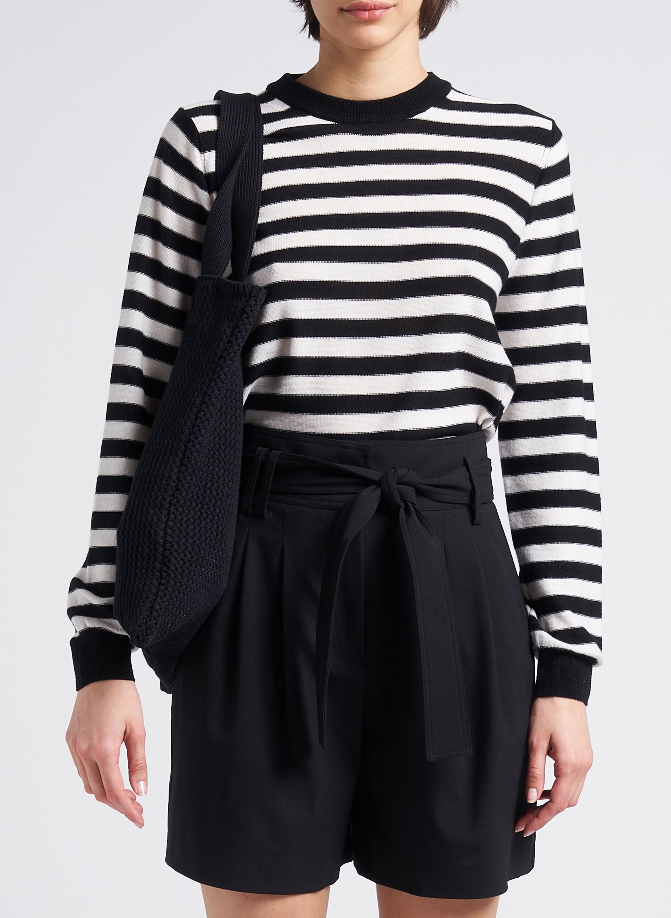 Dünner gestreifter Pullover aus Merinowolle mit Rundhalsausschnitt SONIA RYKIEL Gestreift