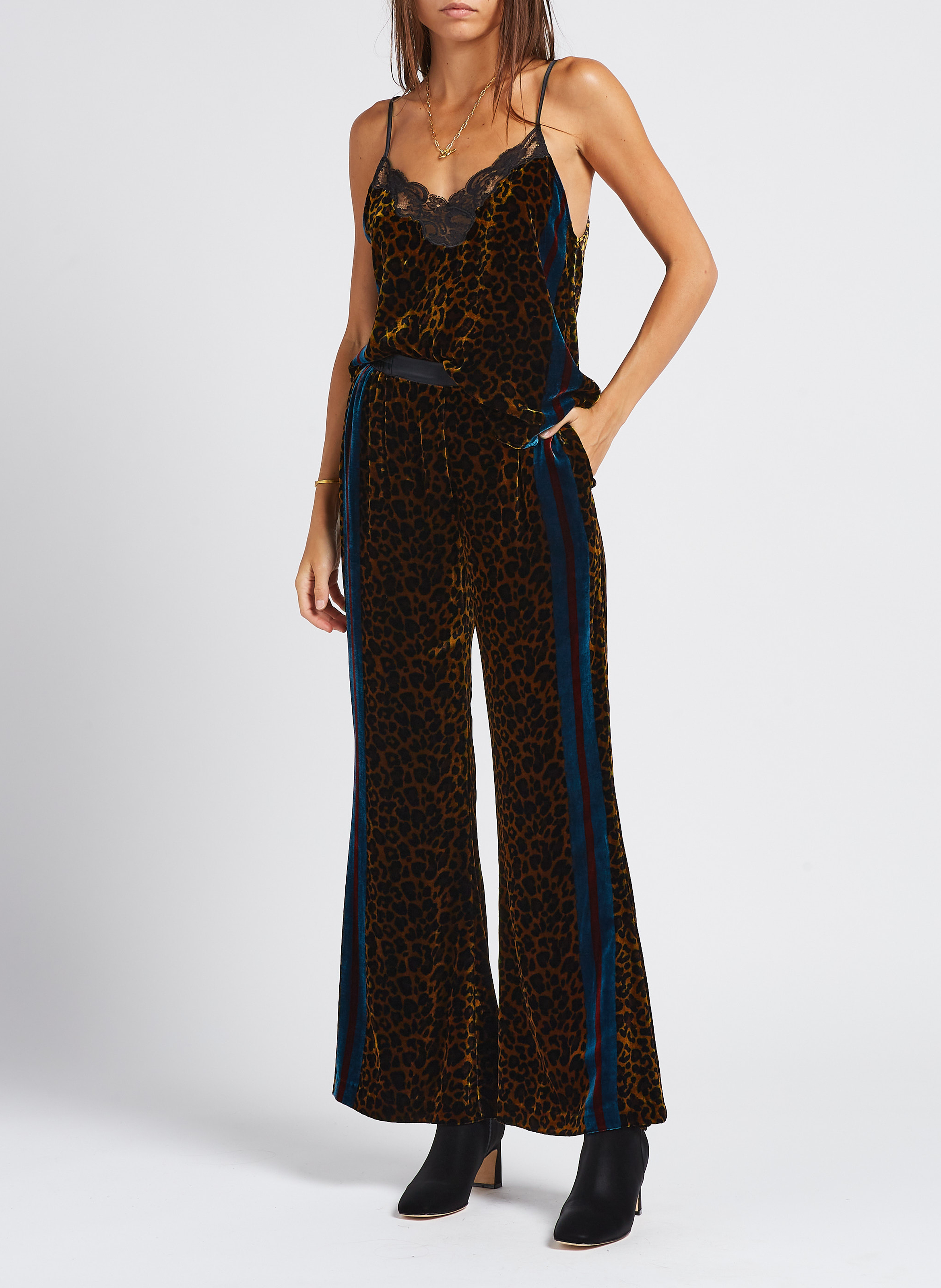 Gerade geschnittene Hose mit Leopardenprint MES DEMOISELLES Mehrfarbig