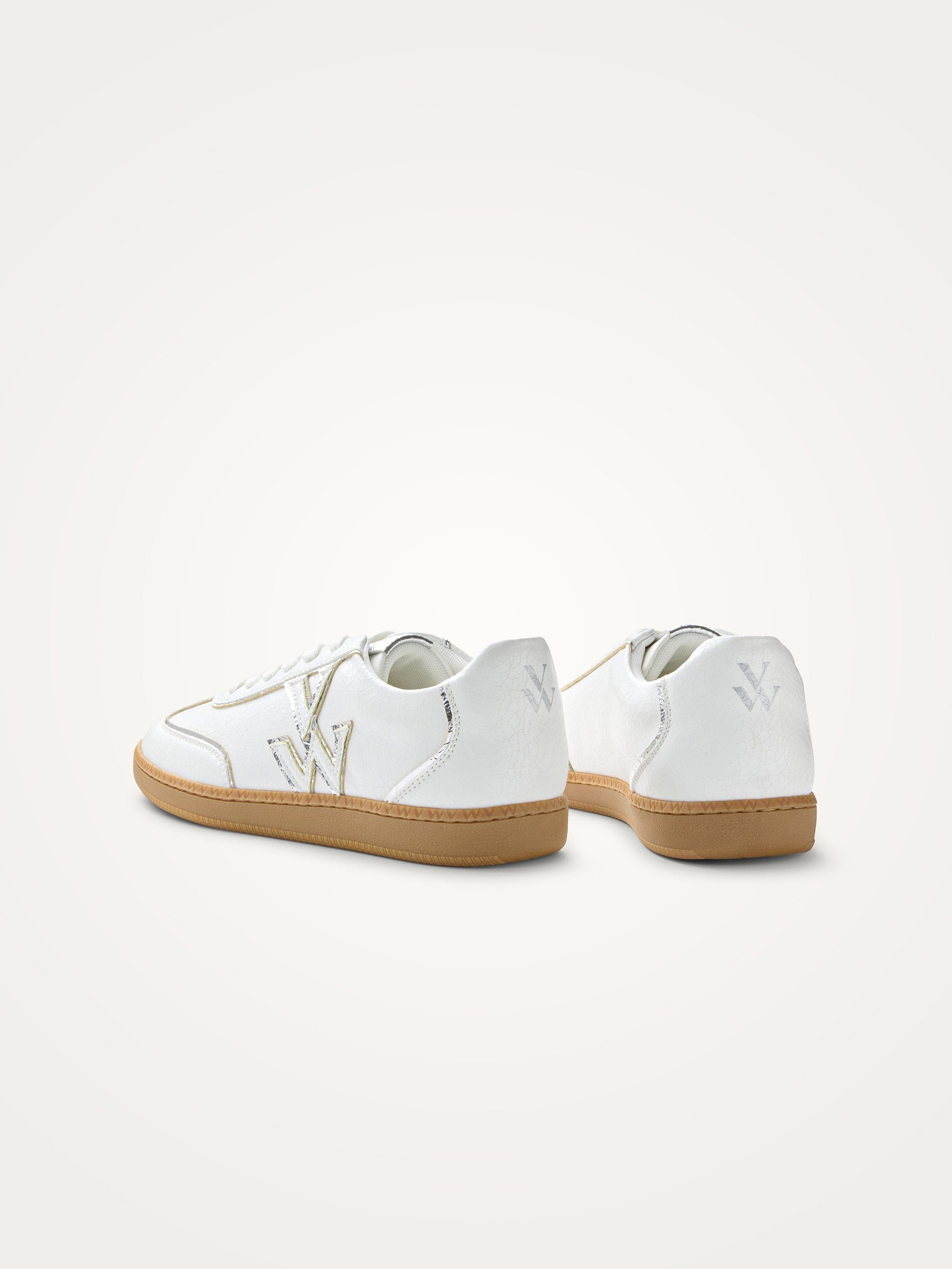 Sneakers with monogram on retro sole VANESSA WU White