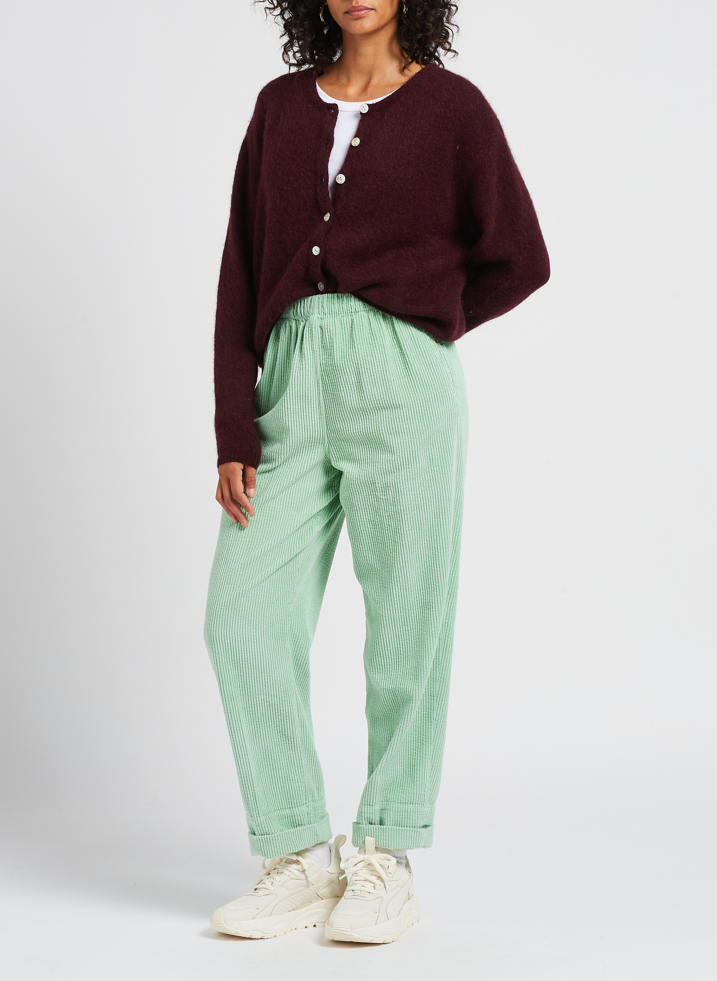 Baskets basses en cuir PUMA Blanc