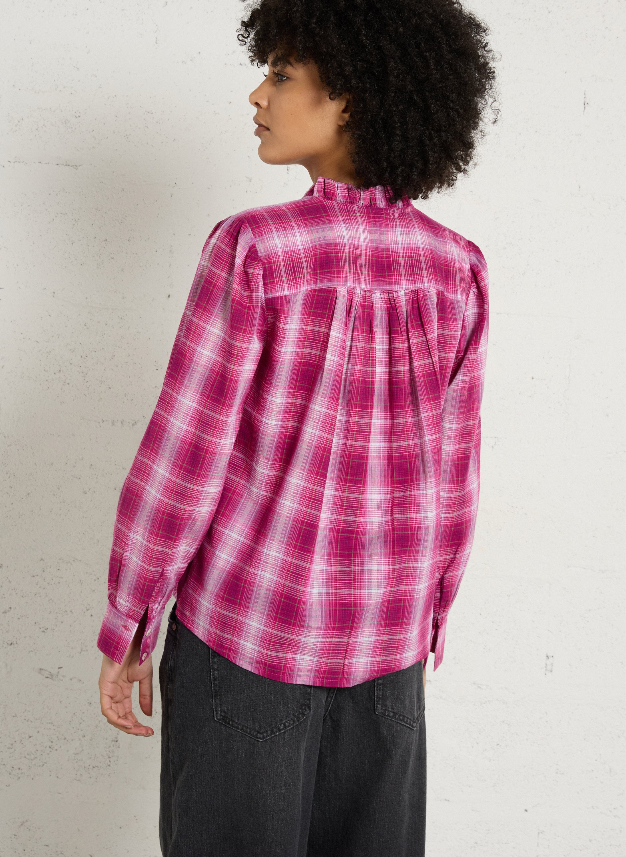 Blouse col tunisien en coton MAISON 123 Violet