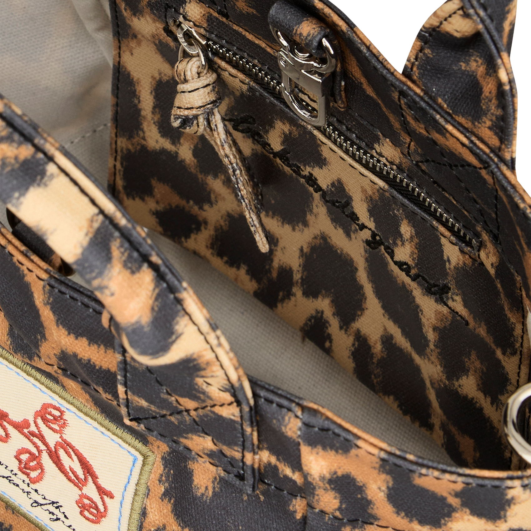 Bolso bandolera de leopardo con llavero BECKSONDERGAARD Negro