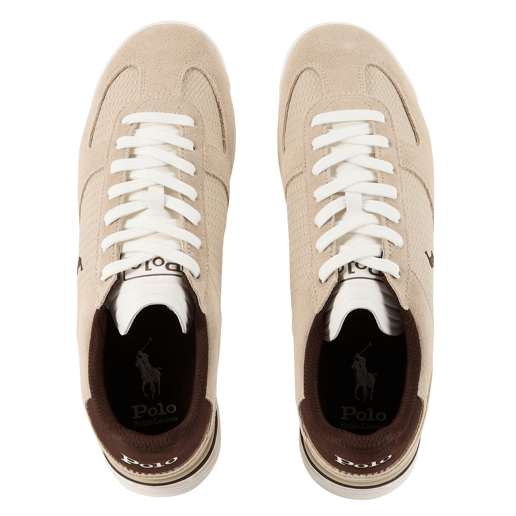 Lage baskets van leermix POLO RALPH LAUREN Beige