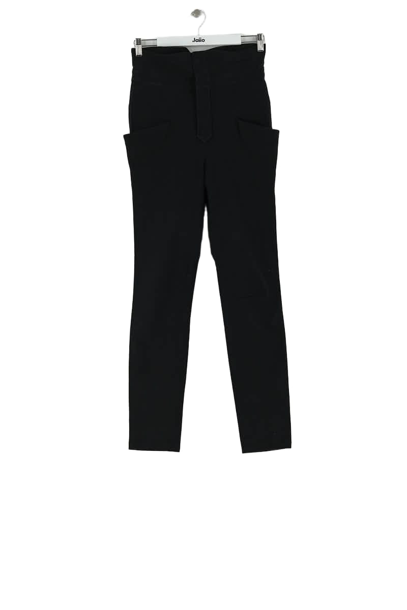 Straight cotton-blend pants ISABEL MARANT - Seconde Main Black