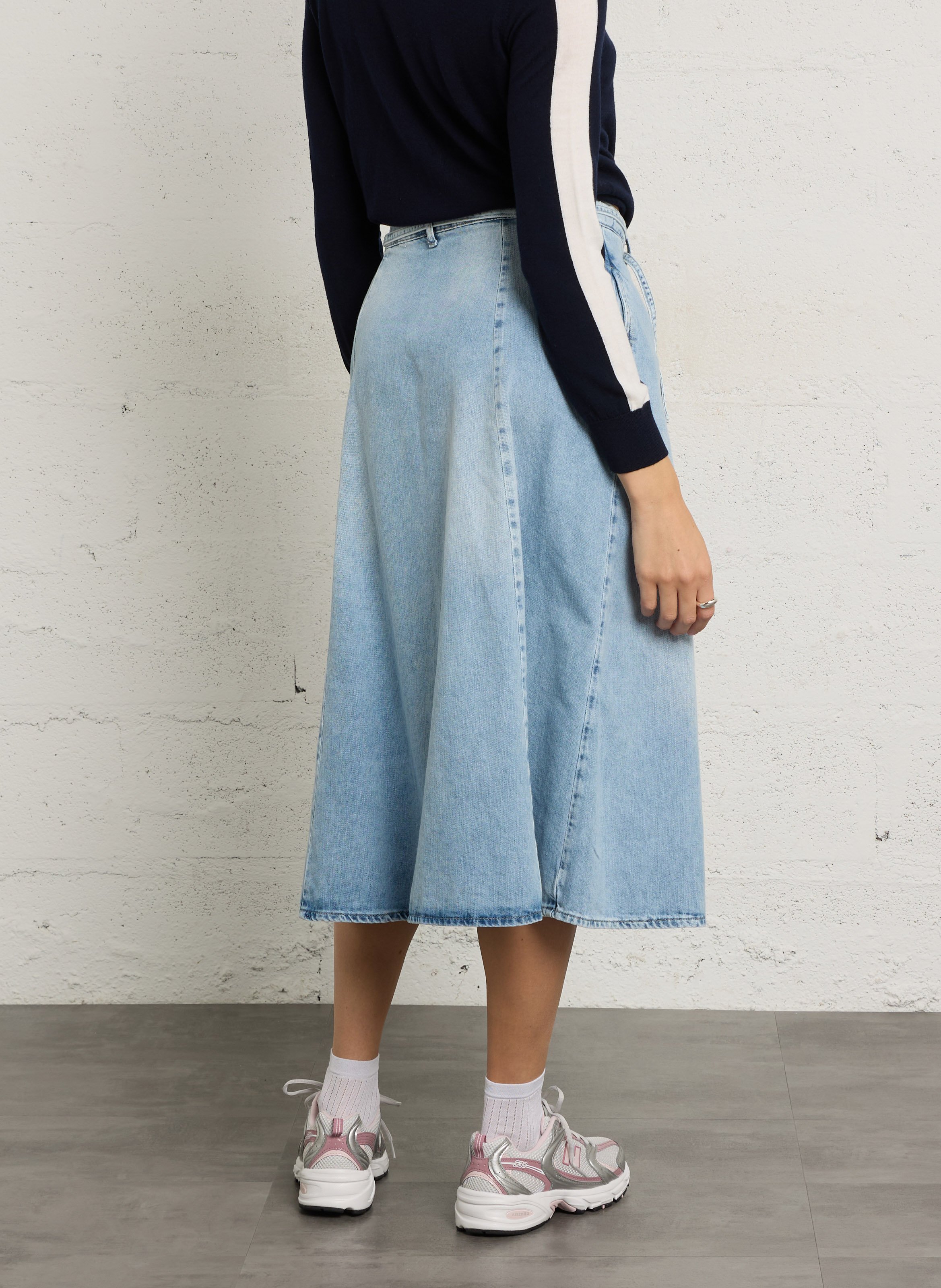 Ausgestellter Baumwollrock LE TEMPS DES CERISES Blau