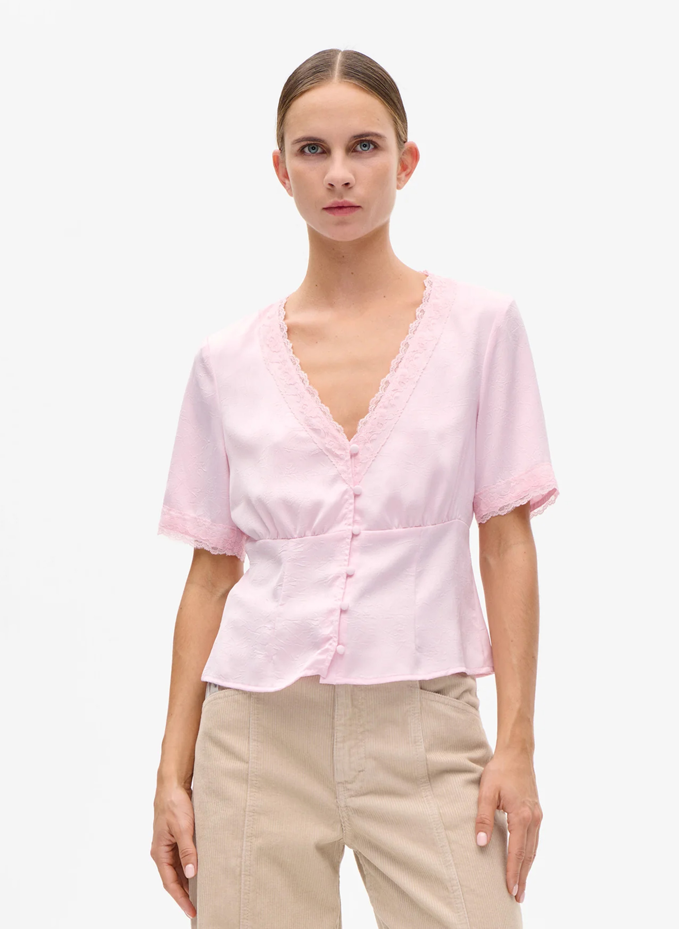 Nauwsluitende top met V-hals BAUM UND PFERDGARTEN Roze