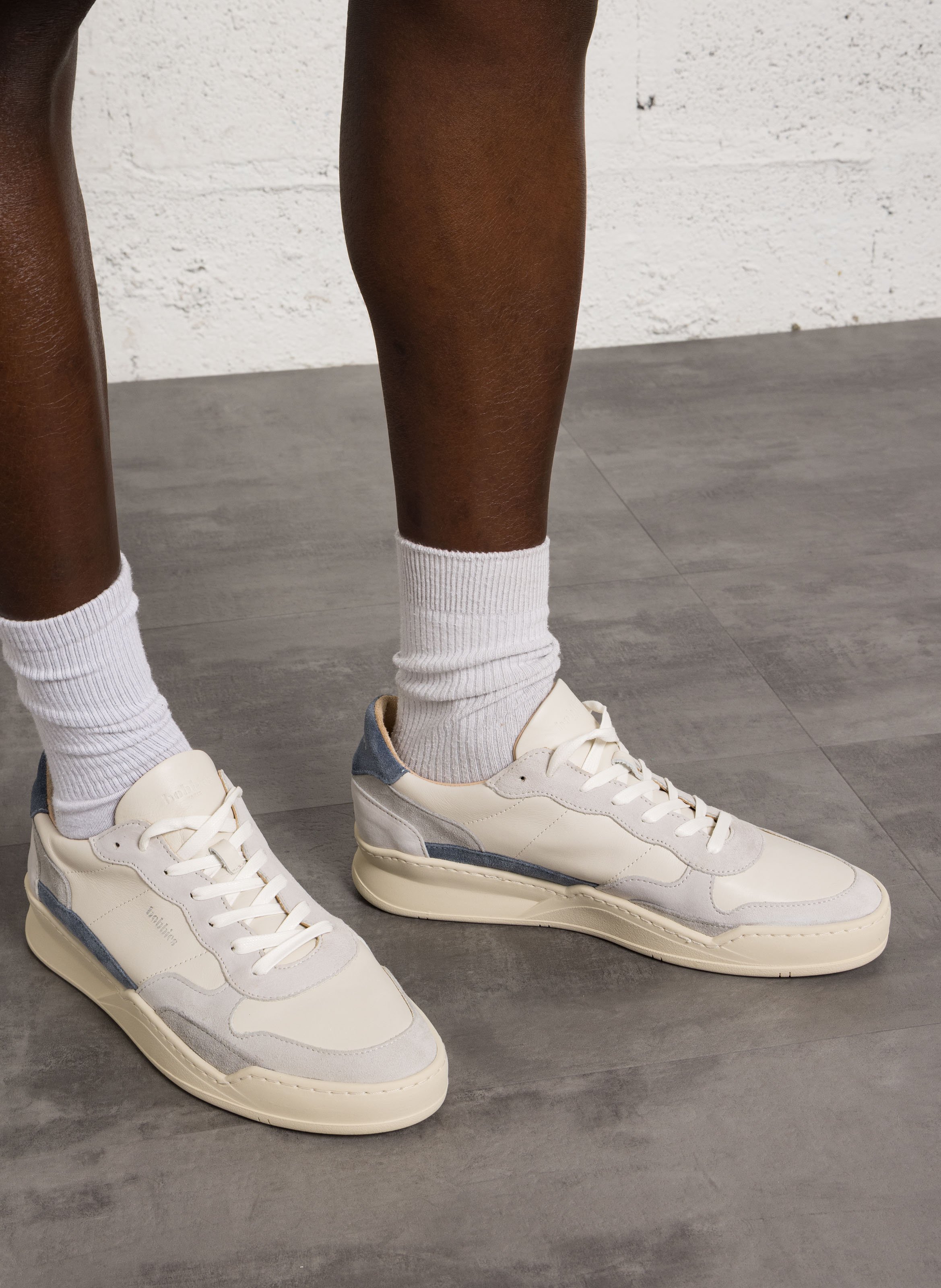 Baskets van leer met print Veelkleurig