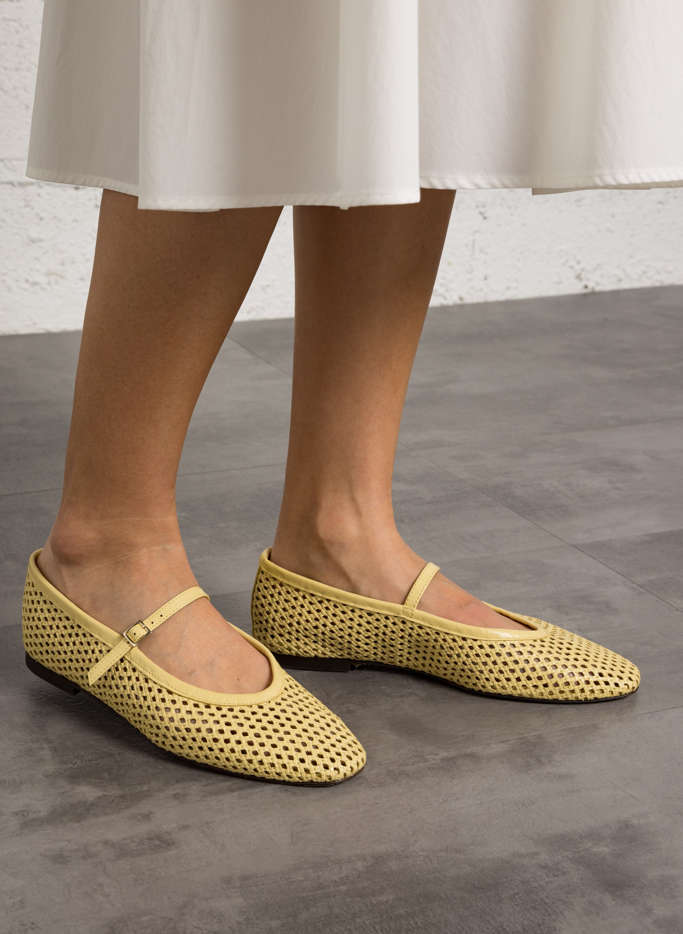 Balerines en cuir BOBBIES Jaune