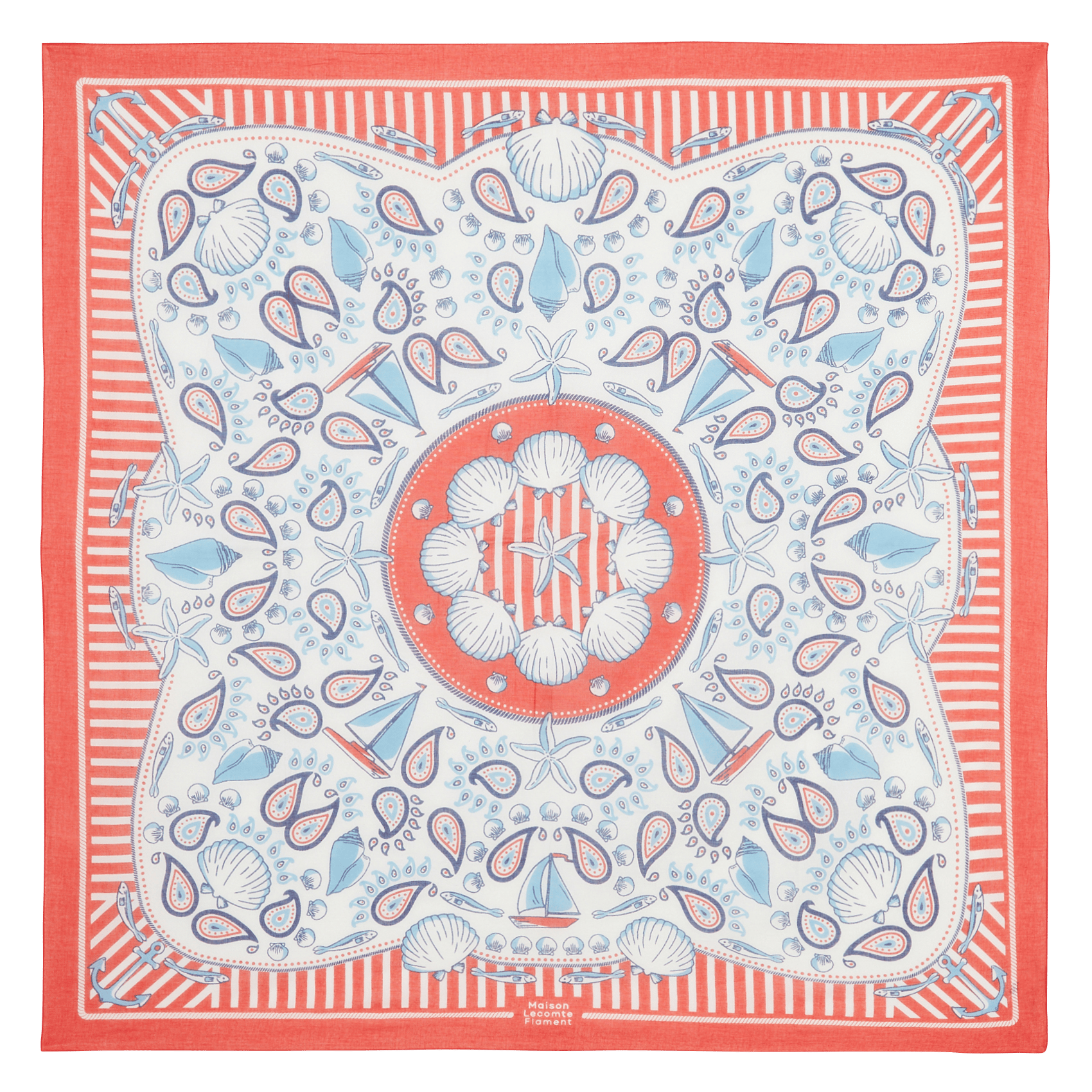 - 86 x 182 cm. MAISON LECOMTE FLAMENT Red