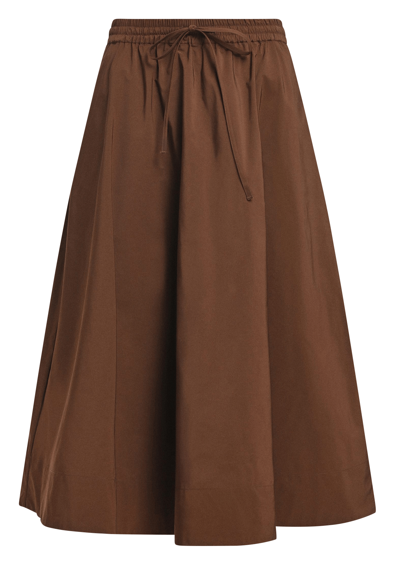 Ausgestellter Midirock mit elastischer Taille ESSENTIEL ANTWERP Braun