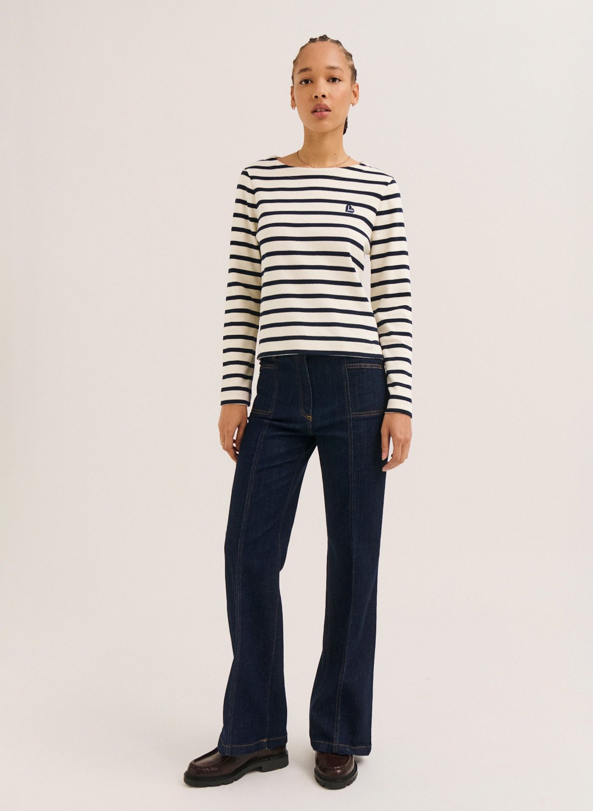 Regular-fit, katoenen T-shirt met ronde hals PABLO Blauw