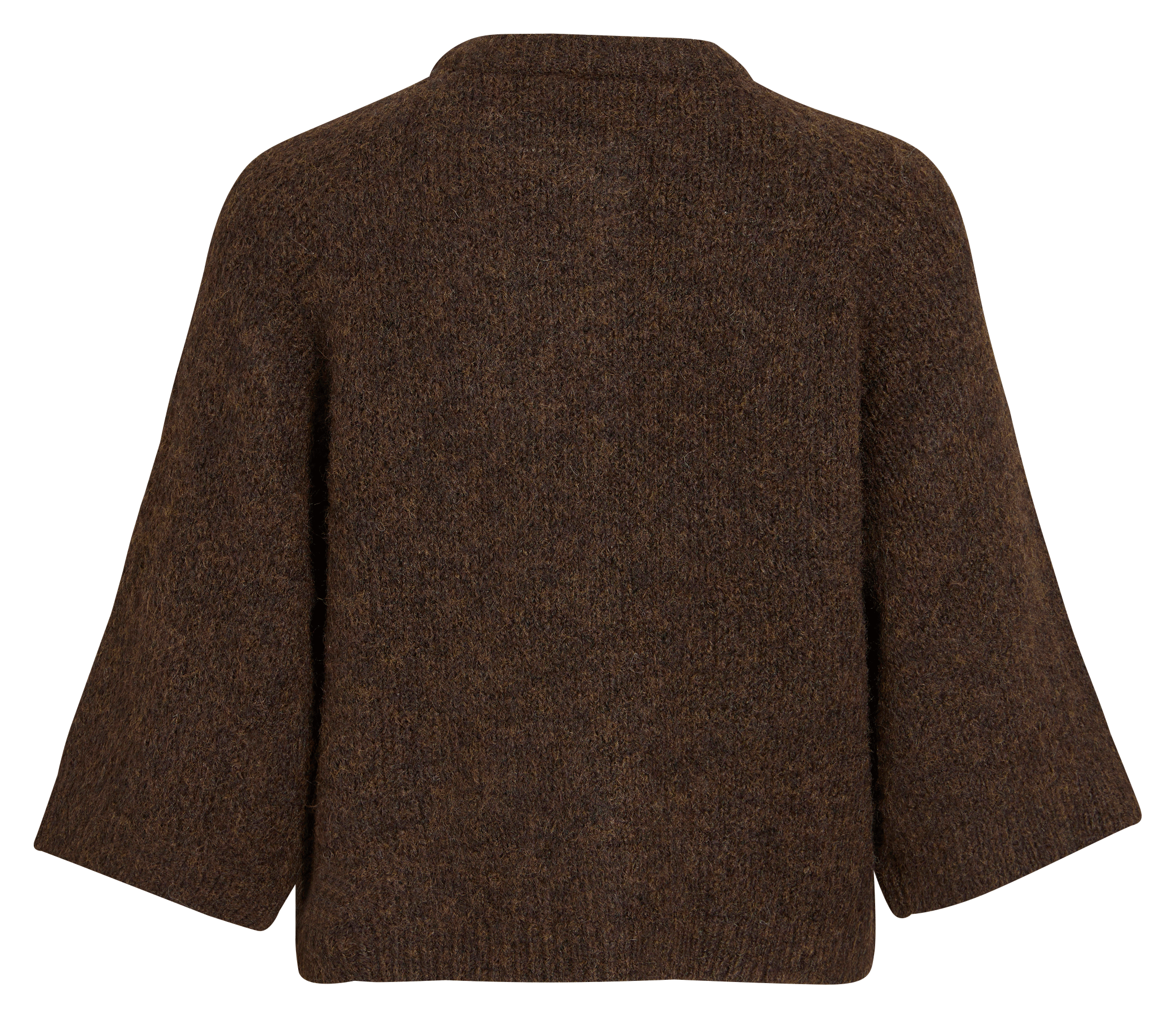 Recht vest met ronde hals VILA Bruin