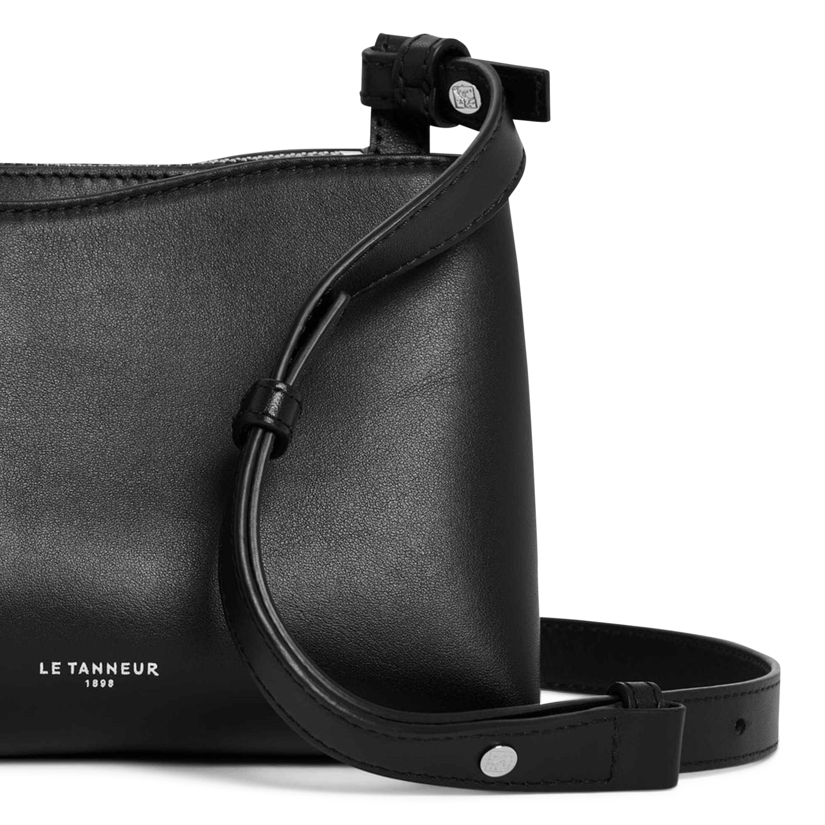 Sac bandoulière en cuir | Noir LE TANNEUR Femme