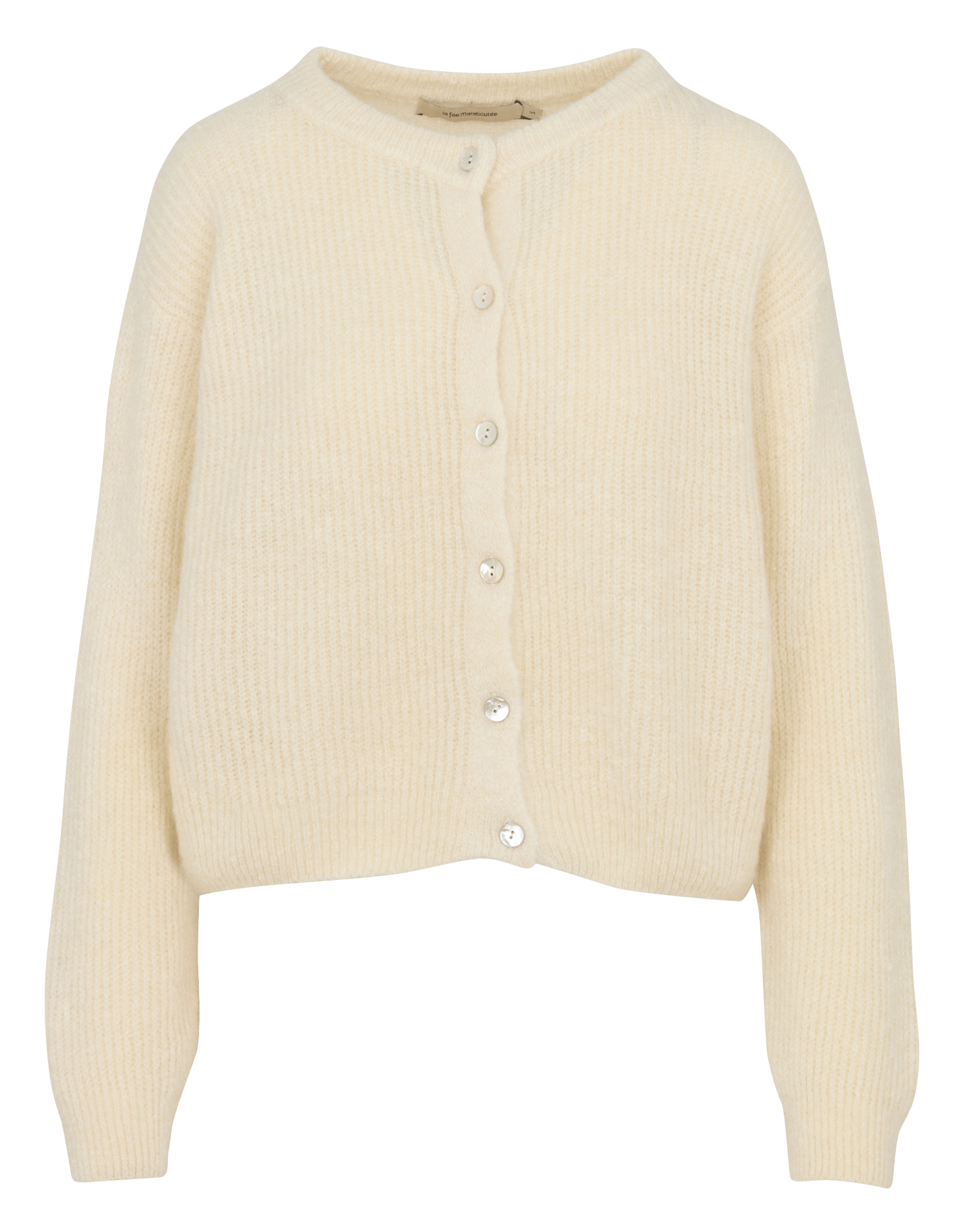 Gilet ample col rond en maille mélangée LA FEE MARABOUTEE