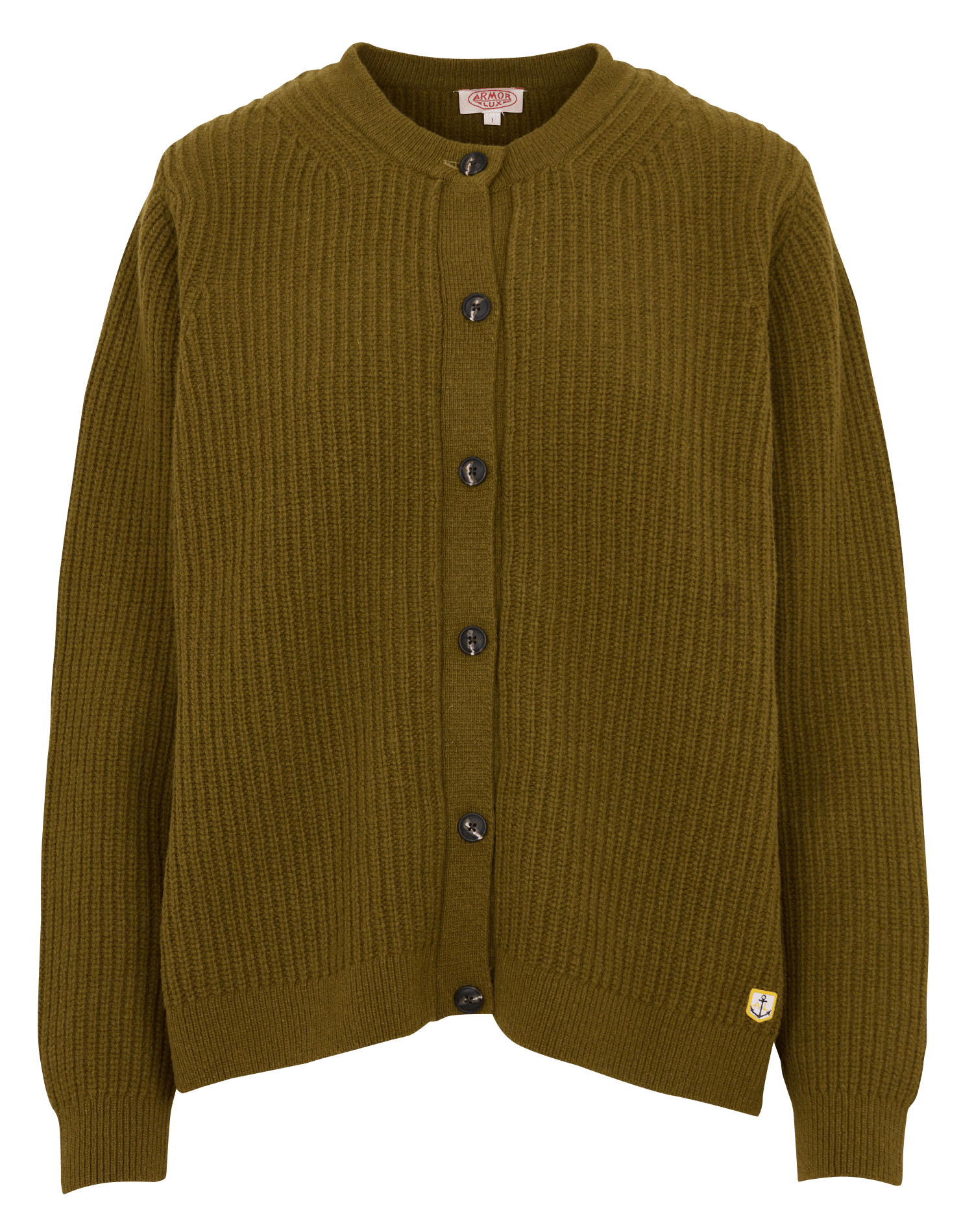 Gilet diritto in maglia misto lana ARMOR LUX Verde