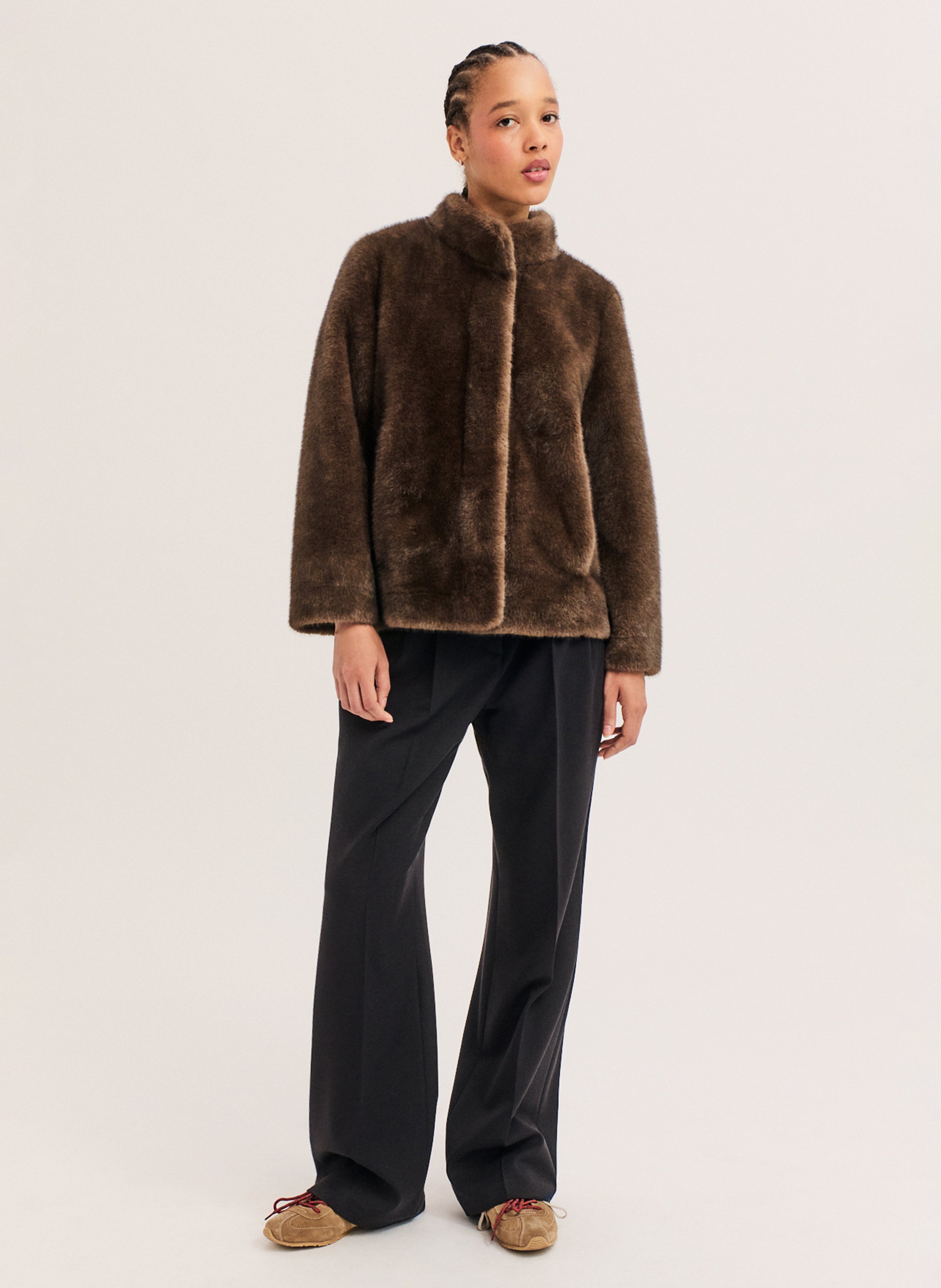 Manteau oversize col montant | Marron PABLO Femme