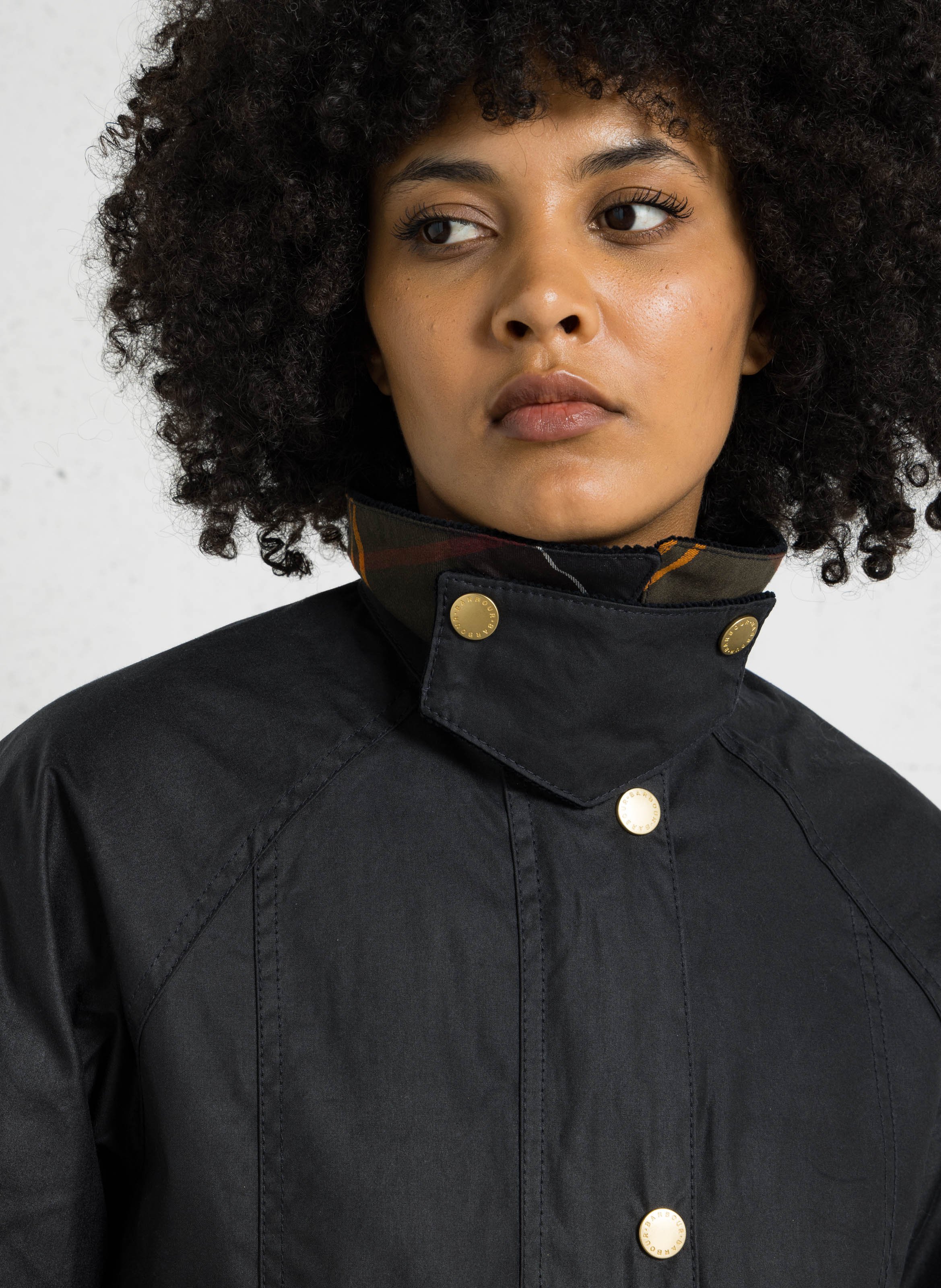 Loose-fit cotton jacket with classic collar BARBOUR Blue