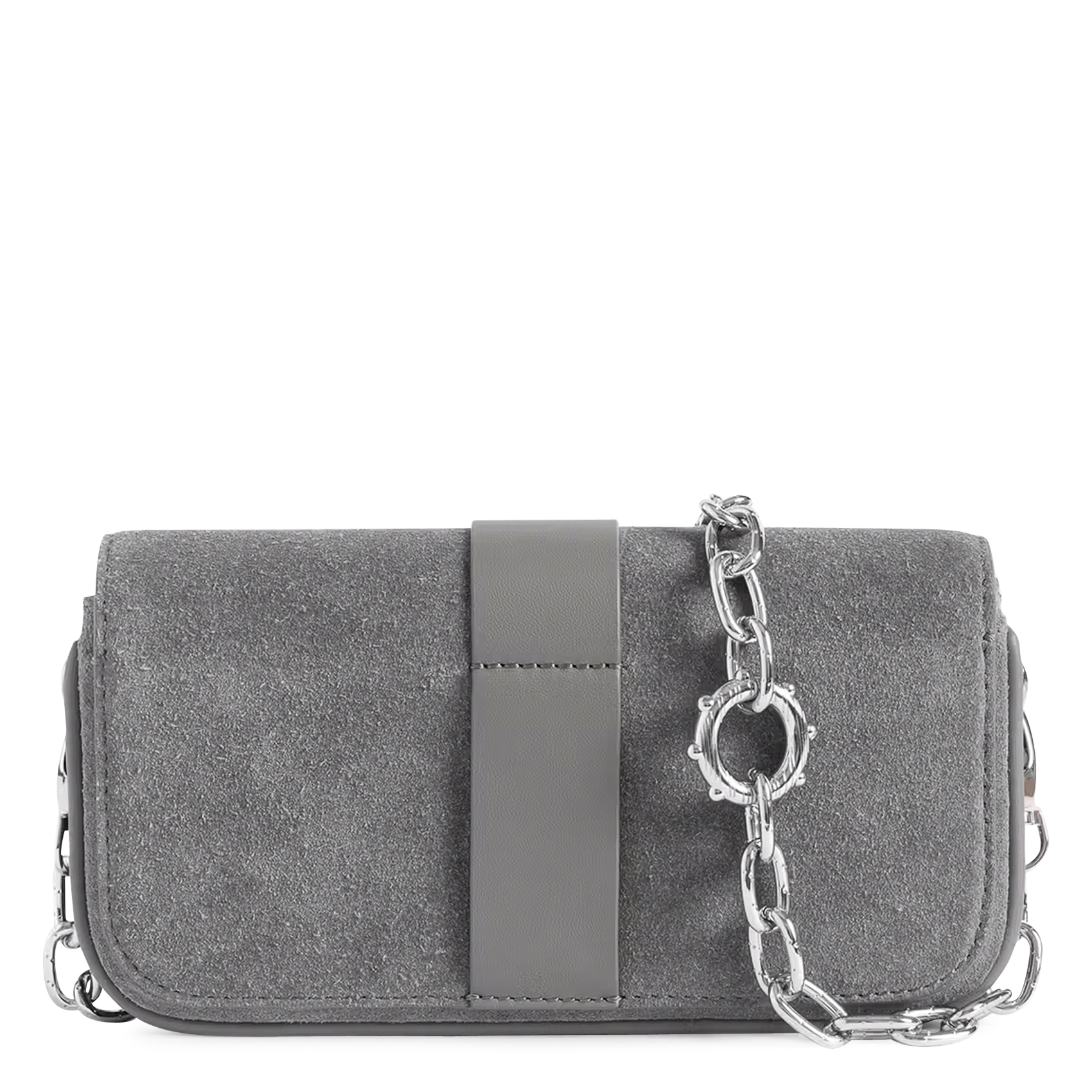 Sac bandoulière en cuir ZADIG&VOLTAIRE Gris