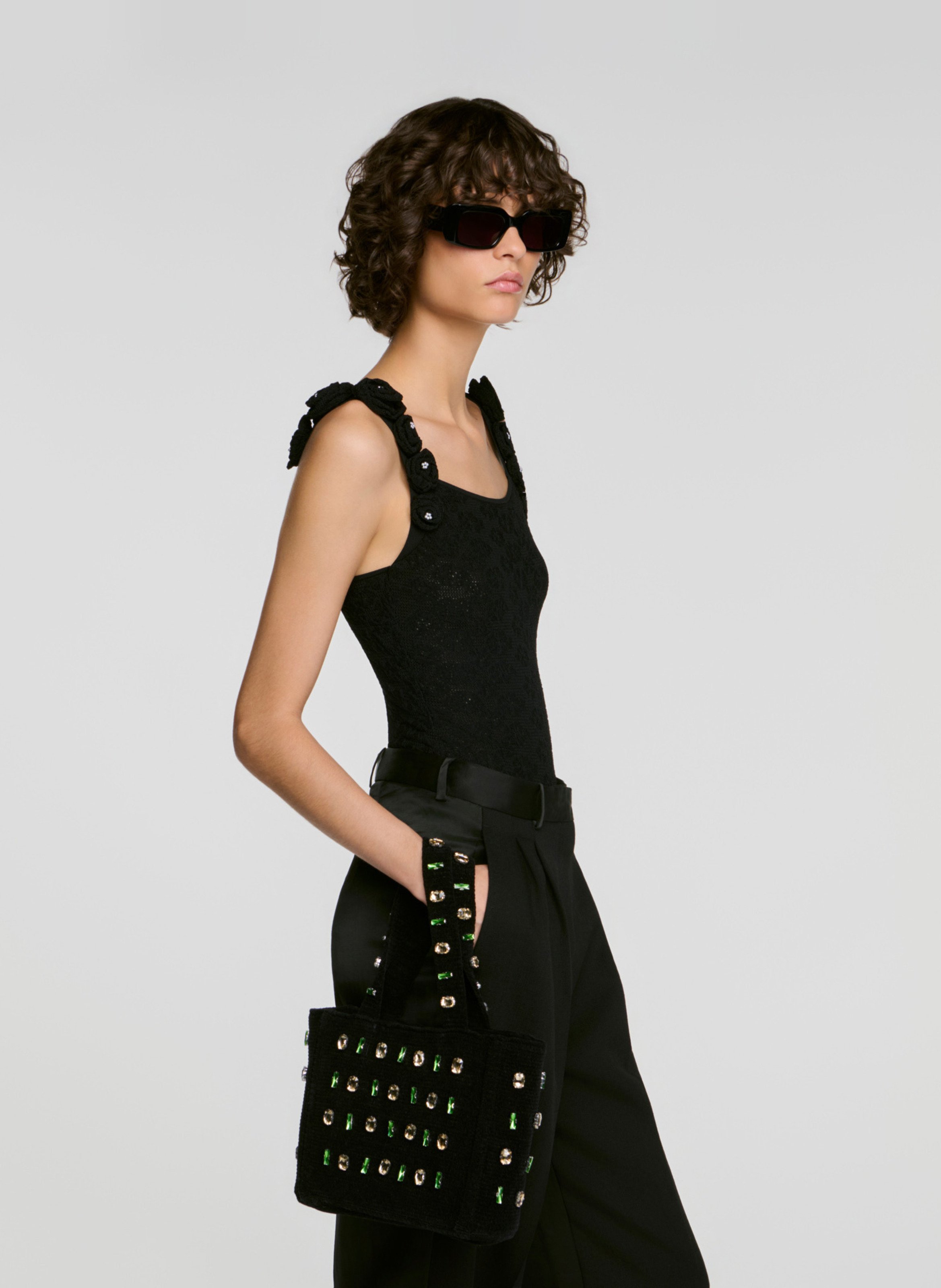 Sac à ornements en coton SANDRO Noir