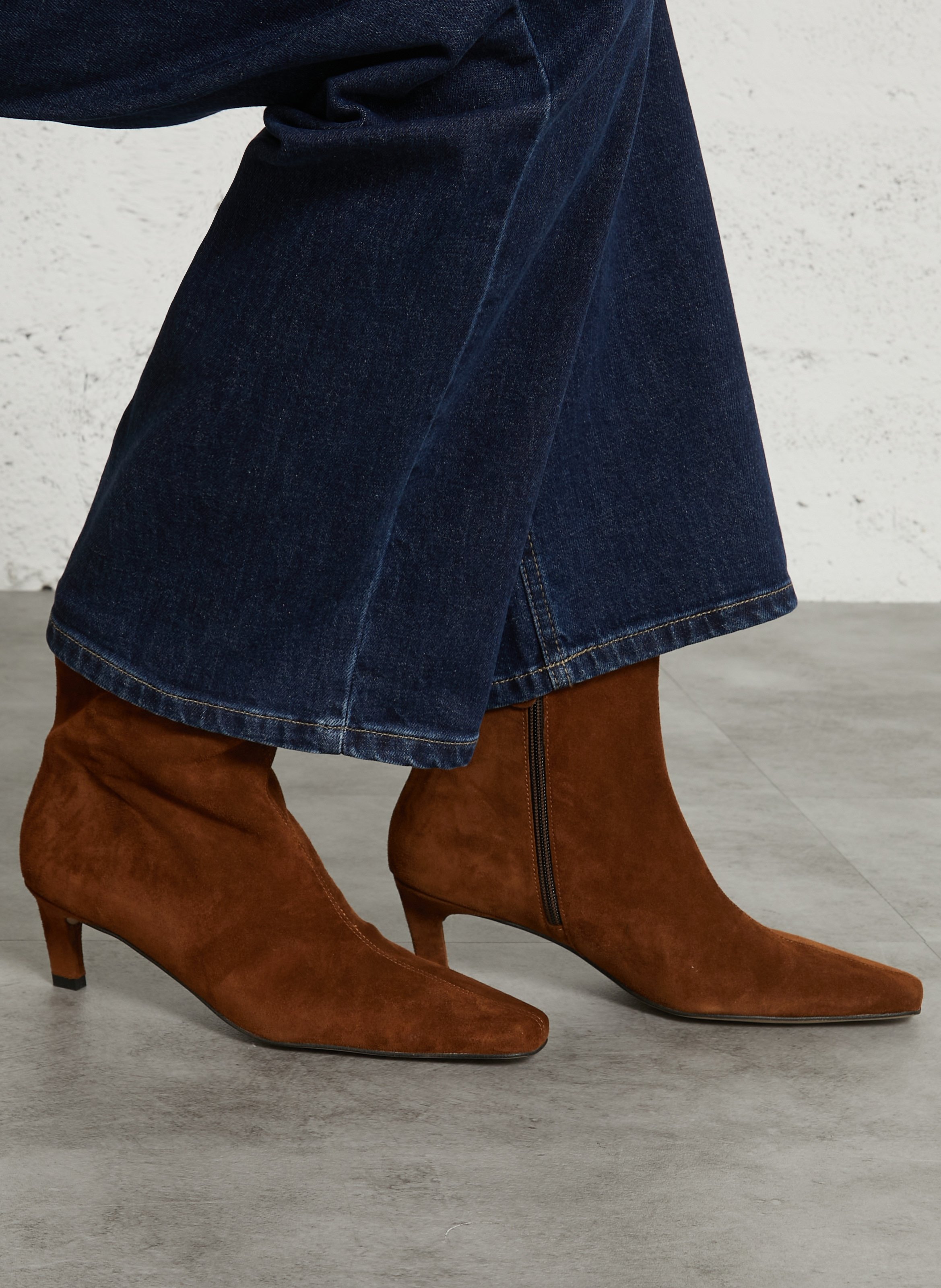 Bottines en cuir suédé TORAL Marron